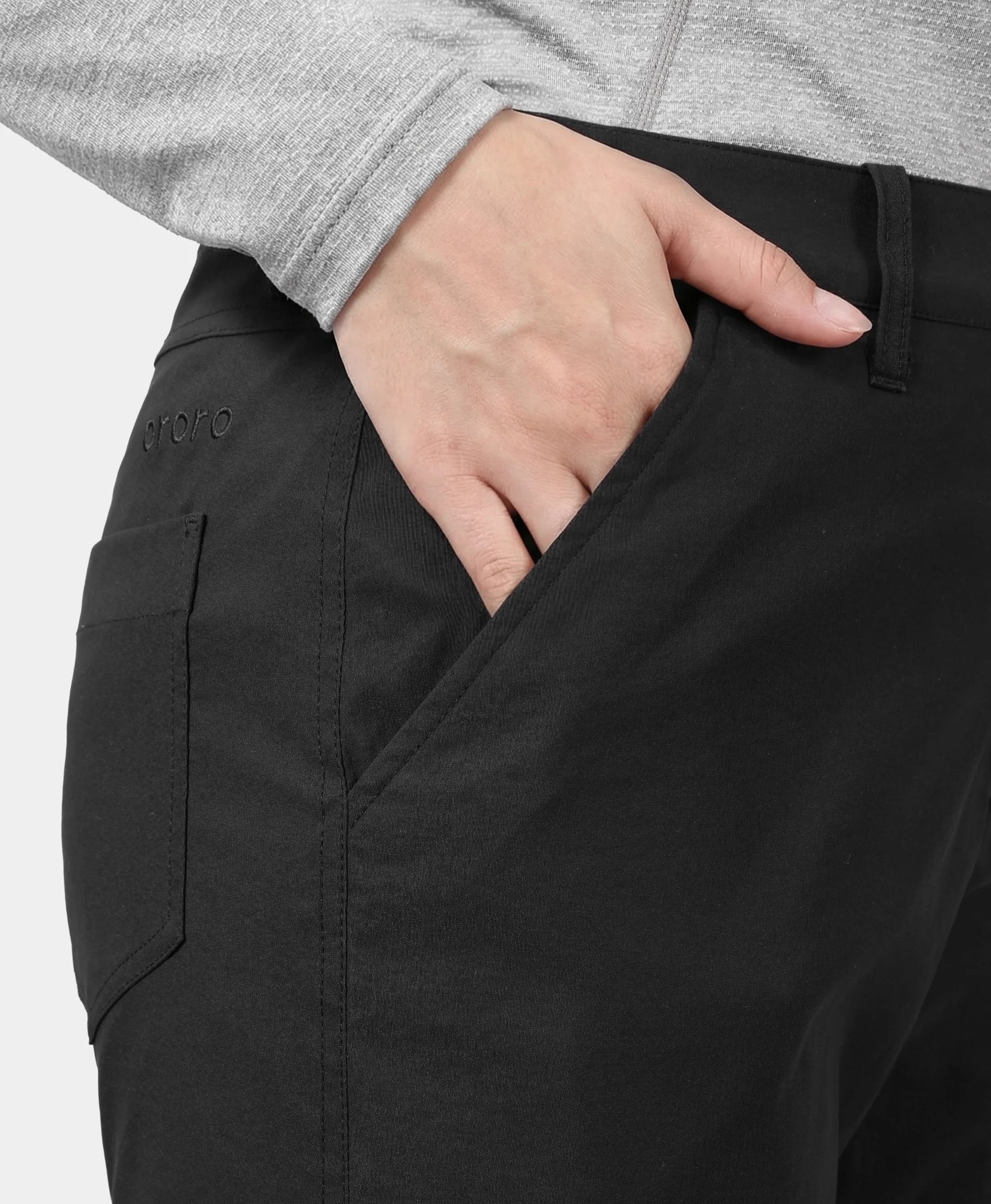ORORO Heated Hudson Women's 3-Zone Heated Casual Pants 2.0 (Apparel Only) - Image 5