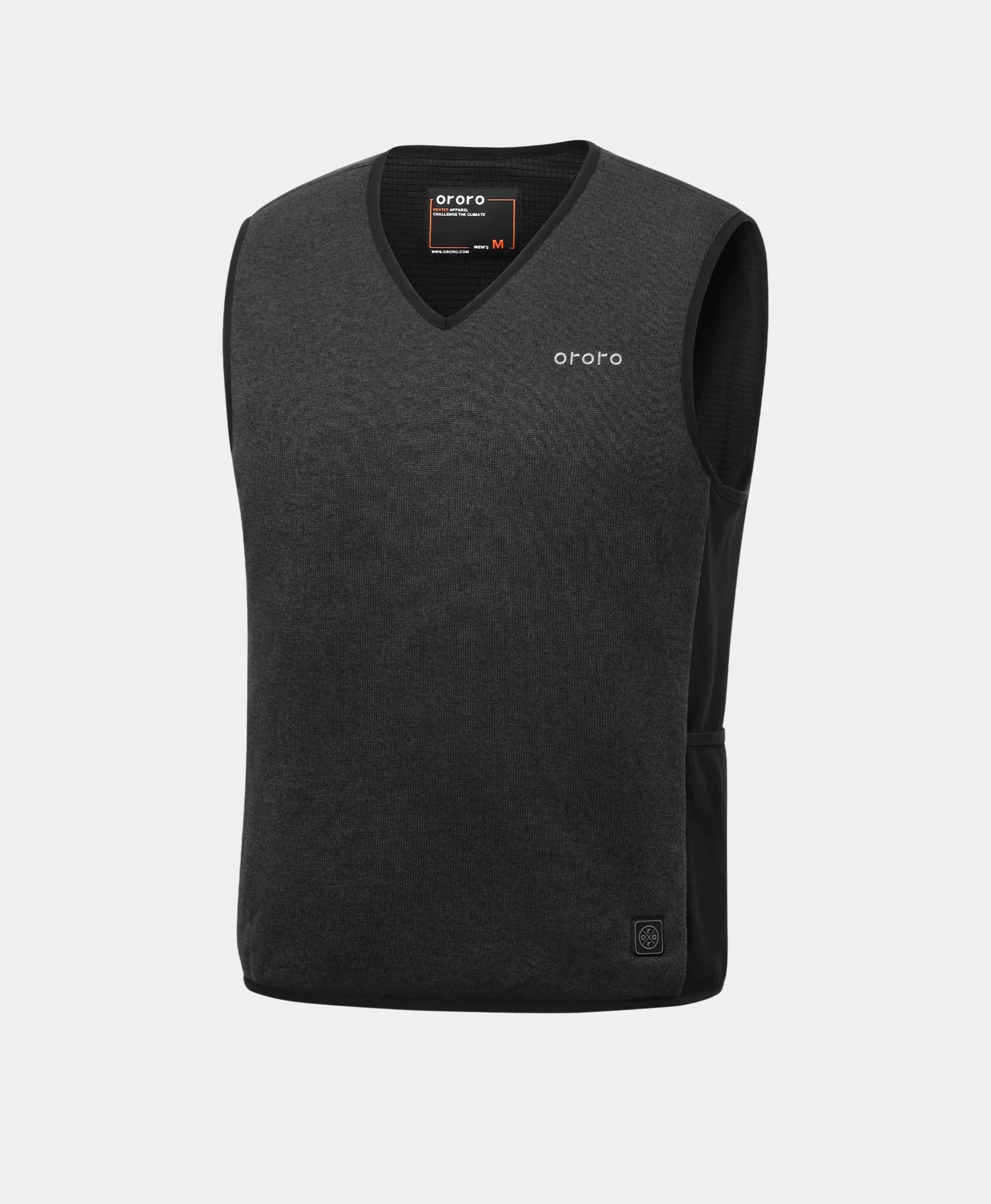 ORORO Heated Prestige Men's 4-Zone Heated Fleece V-Neck Liner Vest