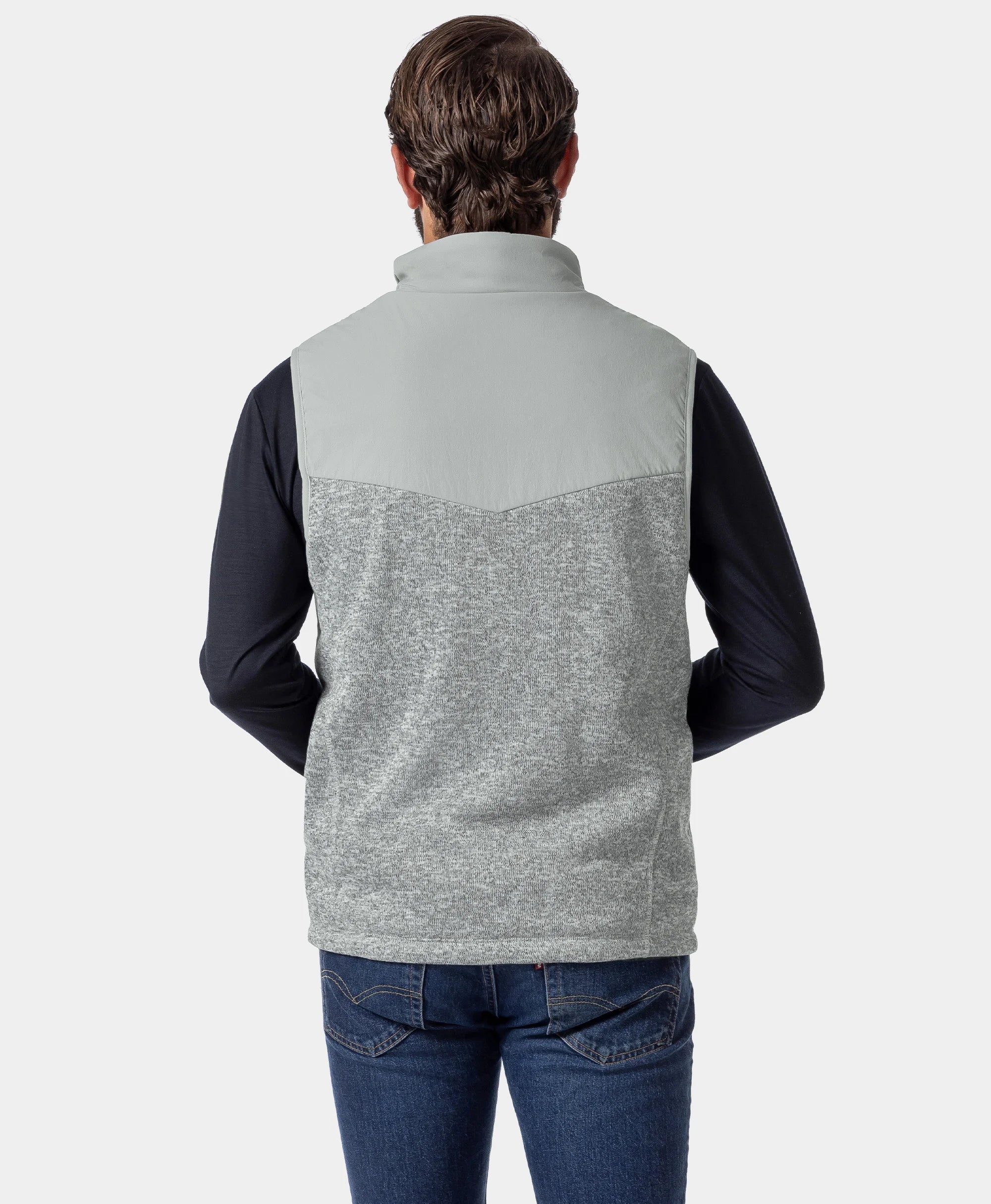 ORORO Heated Augusta Men's Heated Sweater Fleece Vest - Image 19