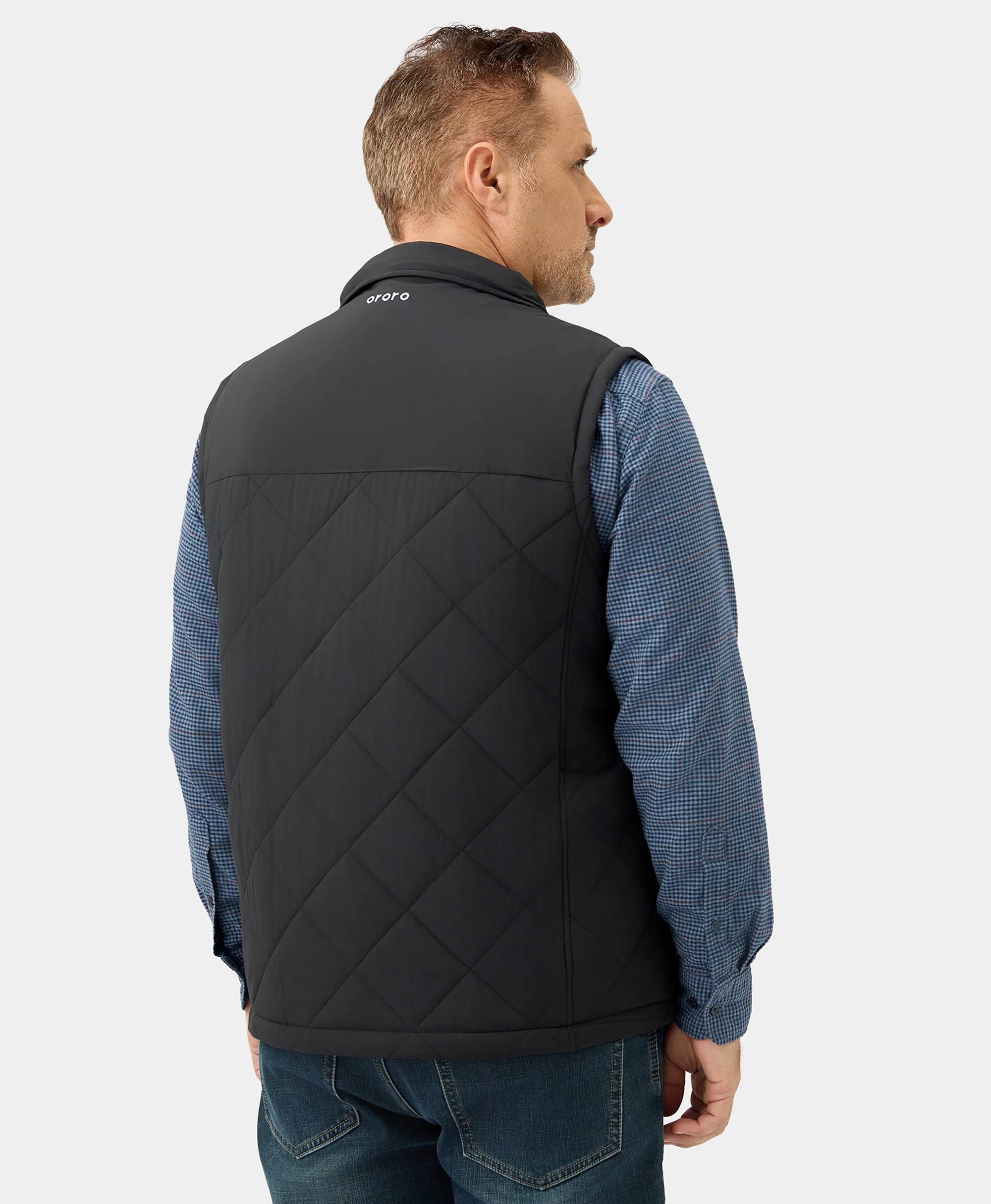 ORORO Heated Men's Heated Quilted Vest (Apparel Only) - Image 5