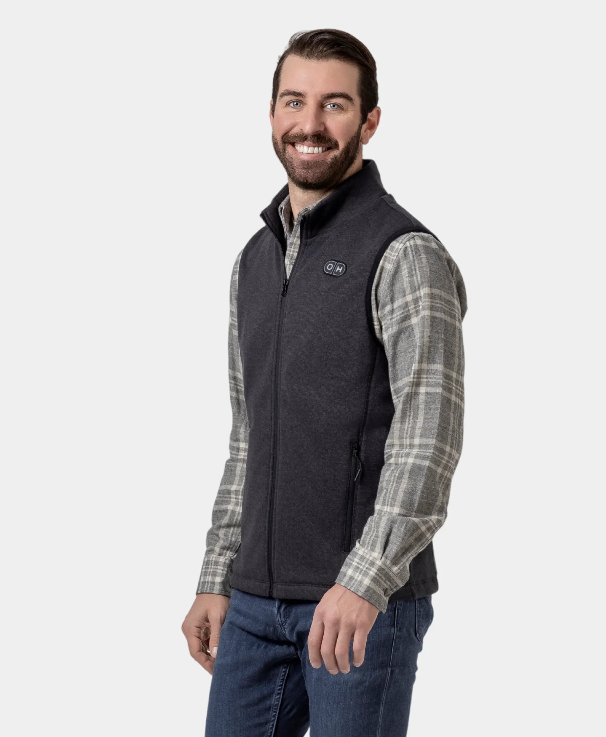 ORORO Heated ORORO Heated x OpenHeat OH-1 Men’s Heated Recycled Fleece Vest (w/ Type-C Power Port) - Image 10