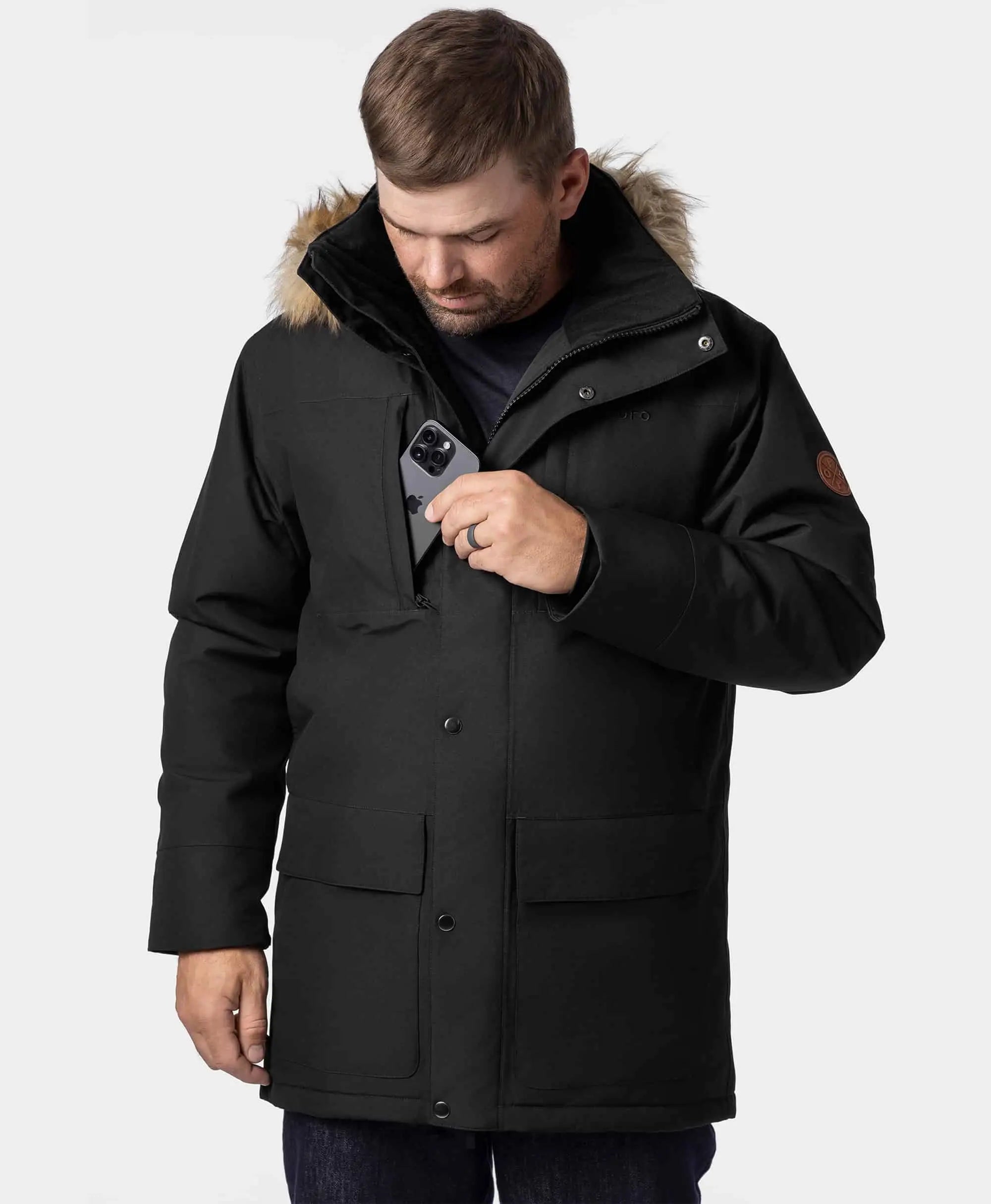 ORORO Heated Gstaad Men's Waterproof Heated Parka - Image 11