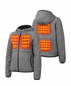 Alternative view of ORORO Heated Kids' 4-Zone Heated Full-Zip Fleece Hoodie (Apparel Only)