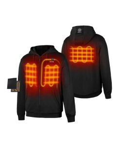 ORORO Heated (Open-box) Unisex Heated Fleece Hoodie (Battery Set Not Included)