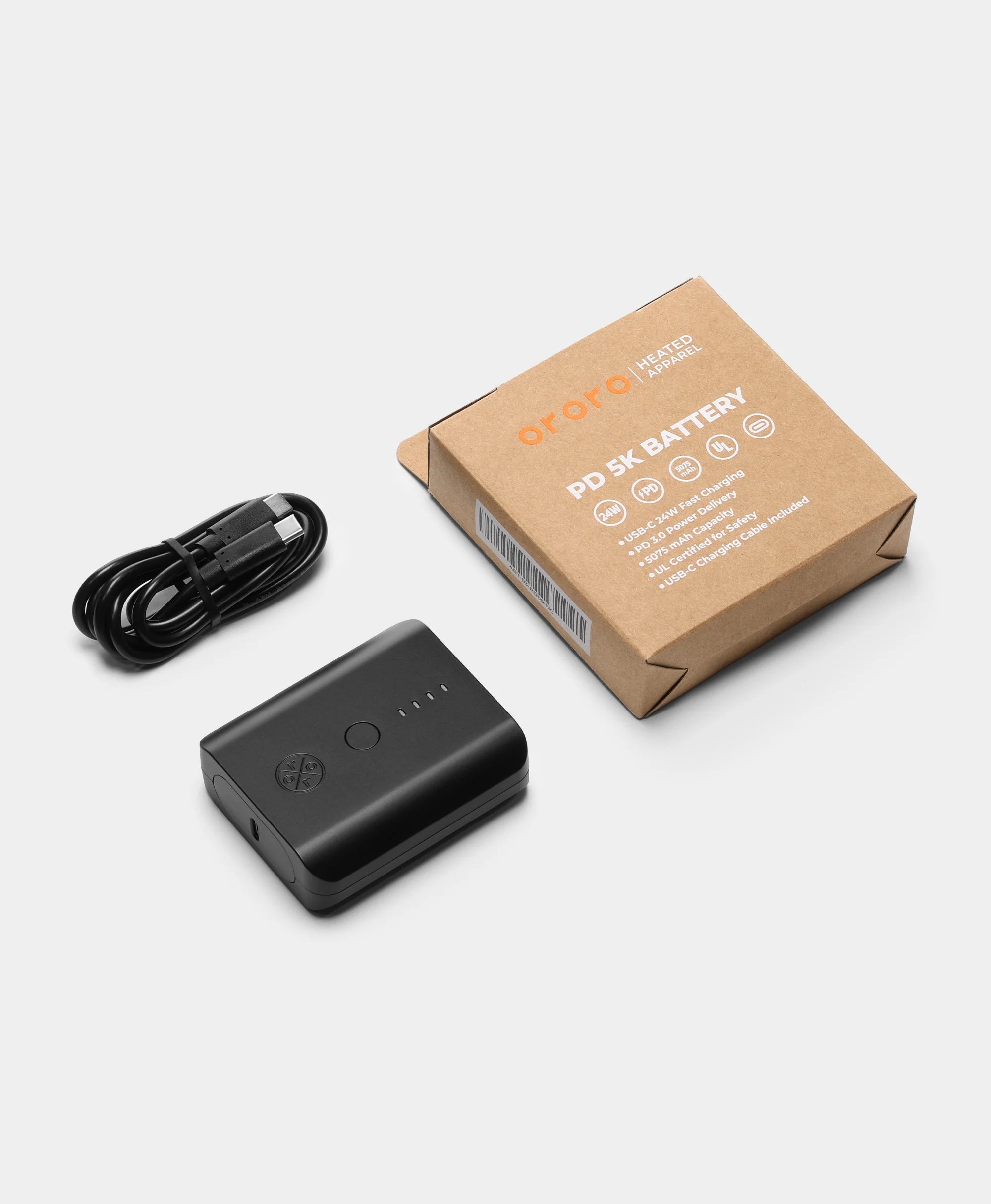 ORORO Heated (Open-box) PD 5K Rechargeable Battery (USB-C, 24W Power Delivery) - Image 11