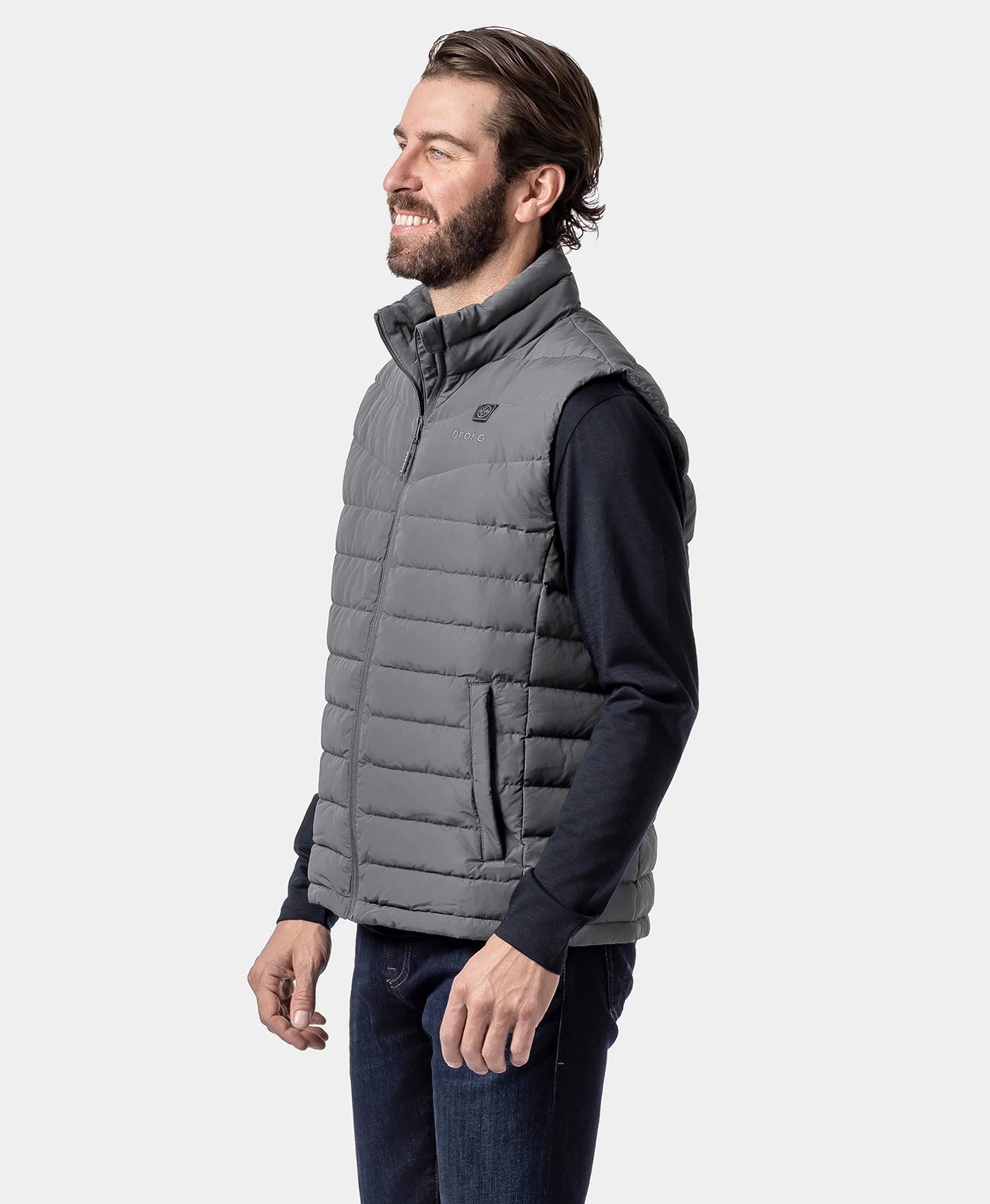 ORORO Heated Men's Heated Lightweight Down Vest - Image 6