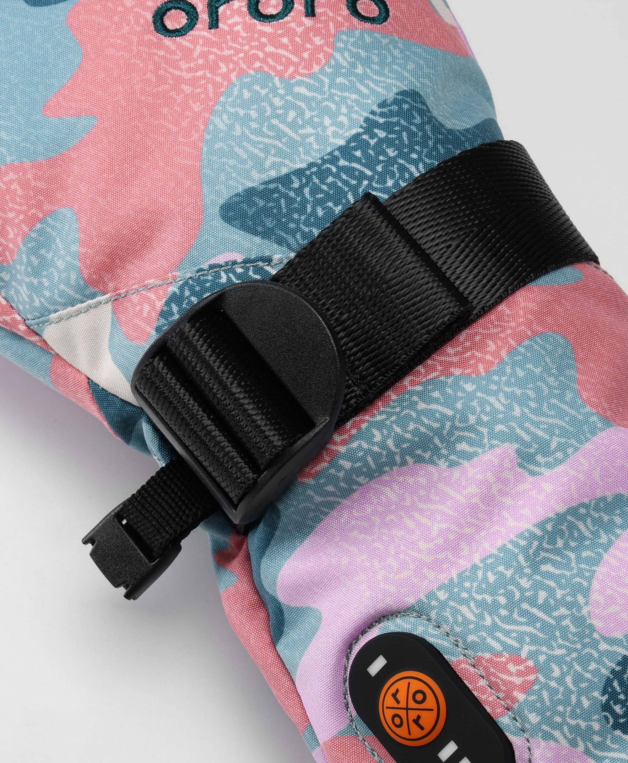 ORORO Heated (Open-box) Kyoto Women's Colorprint Heated Lightweight Gloves - Image 7