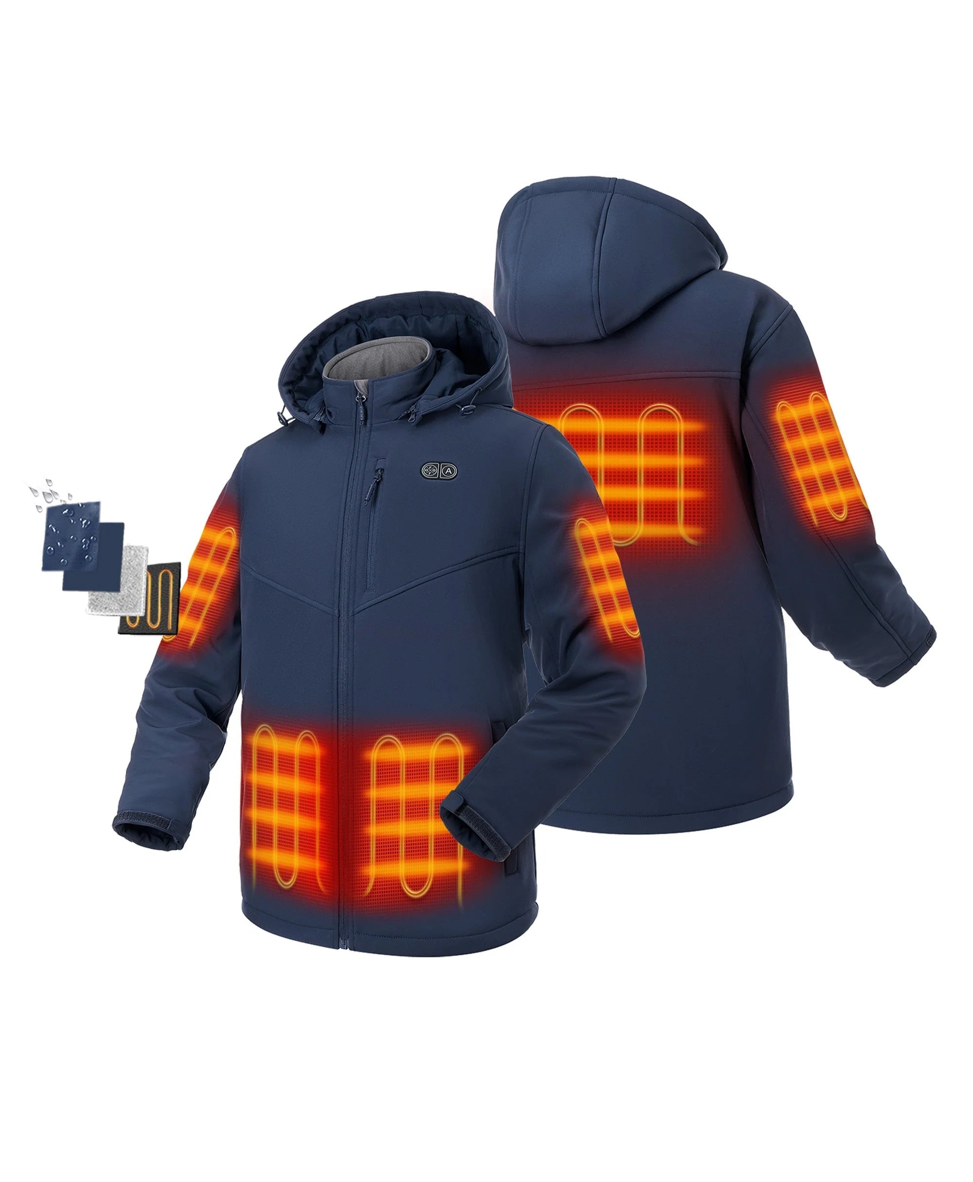 ORORO Heated Men's Heated Dual Control Jacket with 5 Heating Zones (Pocket Heating) (Apparel Only) - Image 22