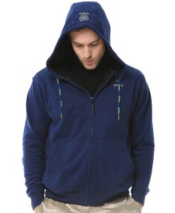 Alternative view of ORORO Heated Unisex Heated Hoodie - Navy (Discontinued)