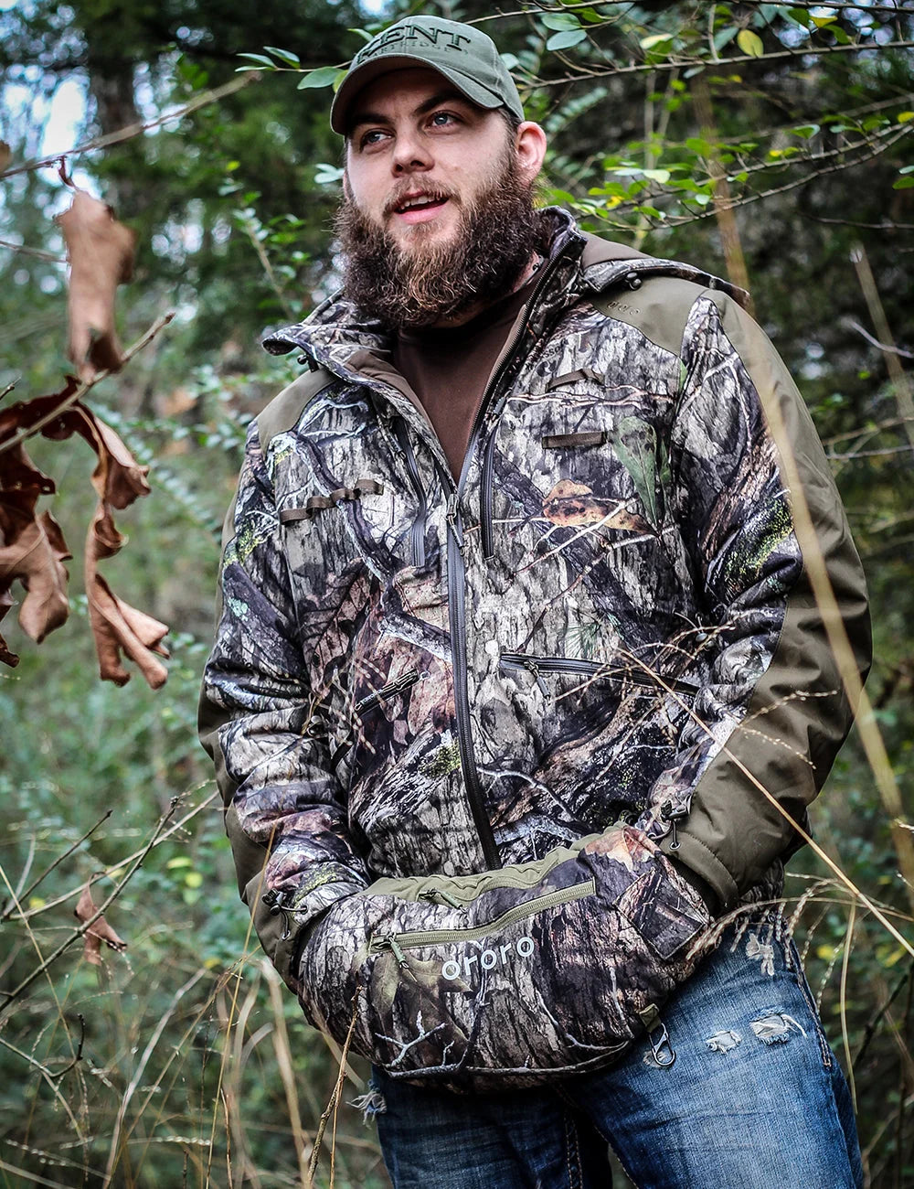 ORORO Heated Men's Heated Hunting Jacket - Camouflage, Mossy Oak® Country DNA (Apparel Only) (ORORO Heated Final Sale) - Image 5