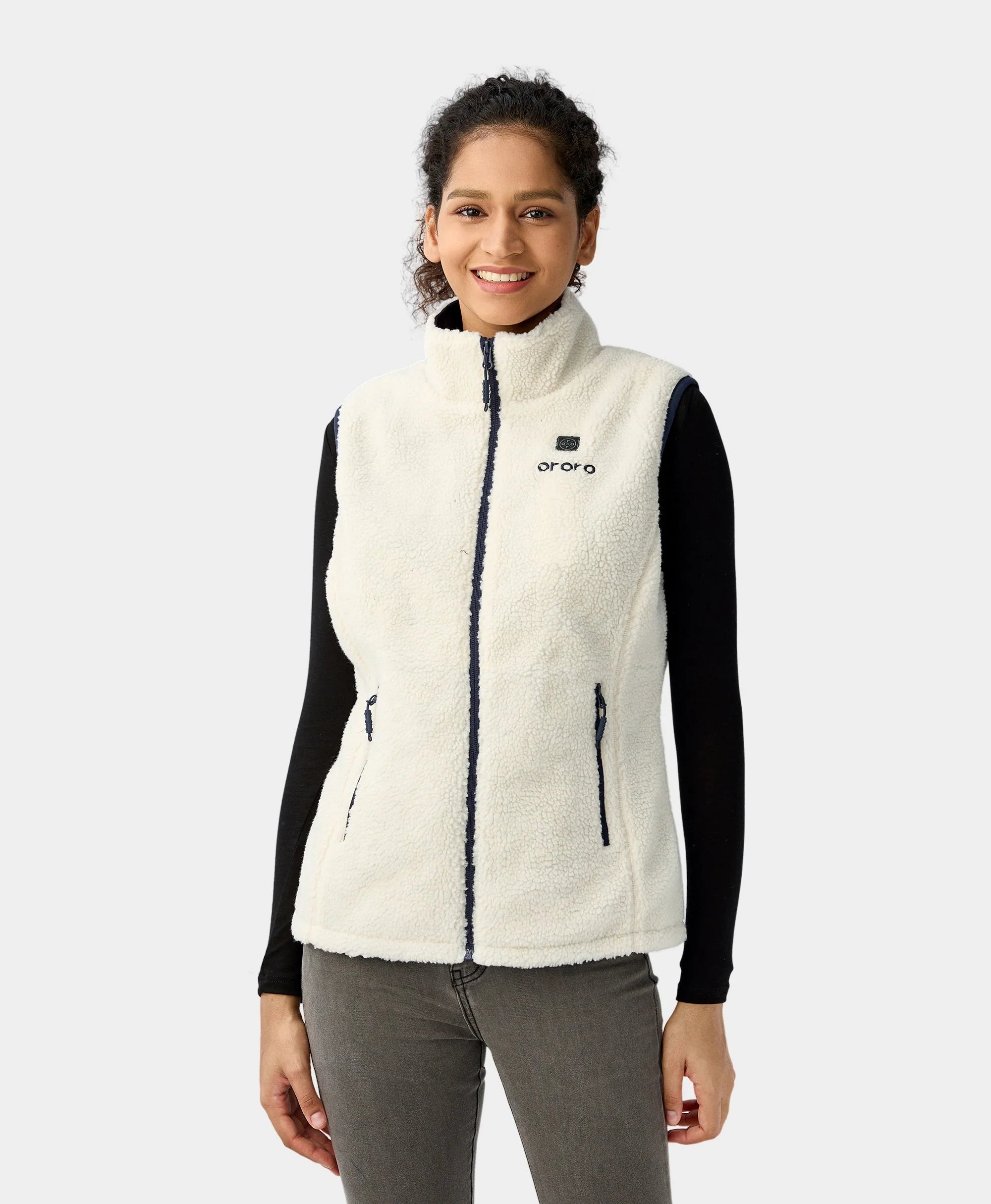 ORORO Heated (Open-box) Women's Heated Recycled Fleece Vest (Battery Set Not Included) - Image 2