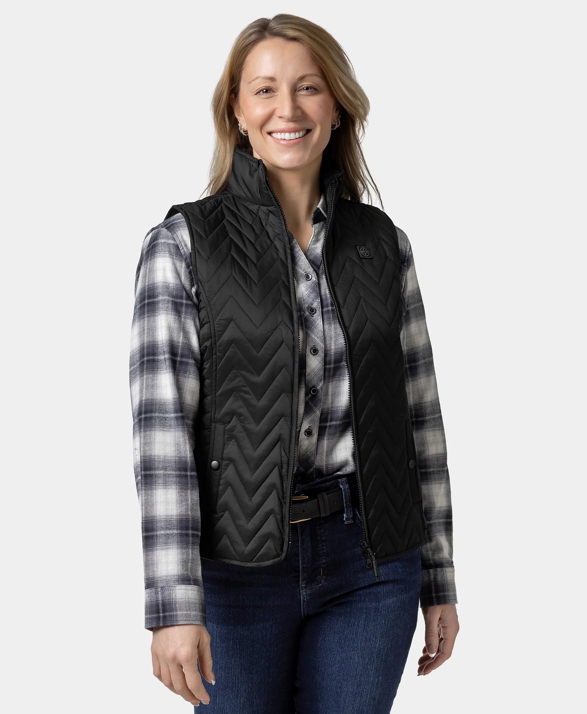 ORORO Heated (Open-box) Women's Heated Chevron Quilted Vest (Battery Set Not Included) - Image 25