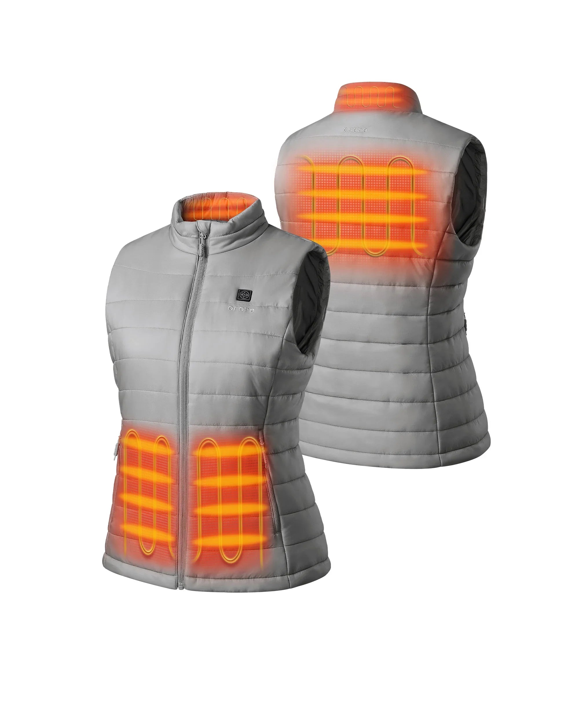 ORORO Heated Women's Classic Heated Vest - Gray - Image 2