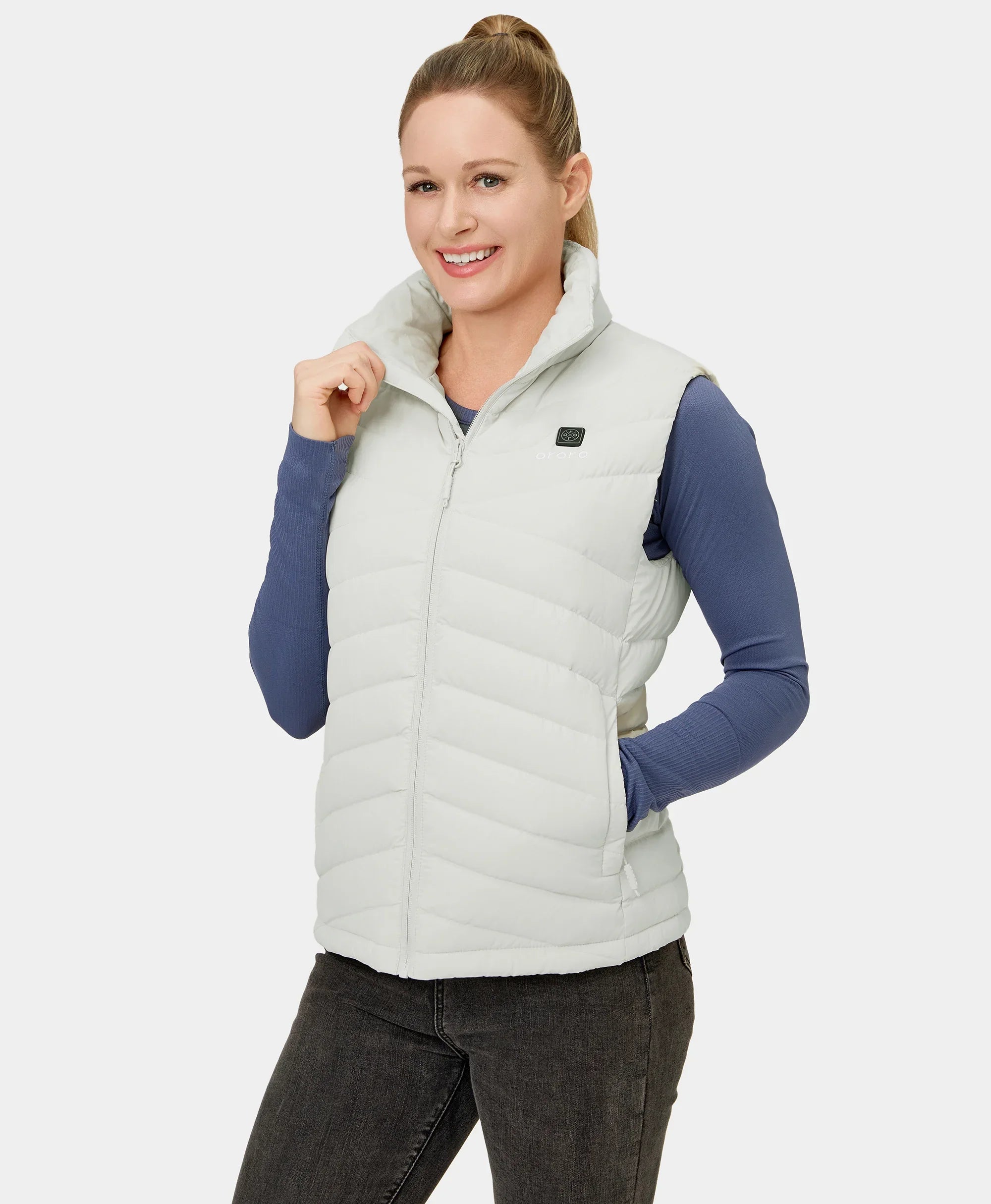 ORORO Heated Women's Heated Lightweight Down Vest - Image 15