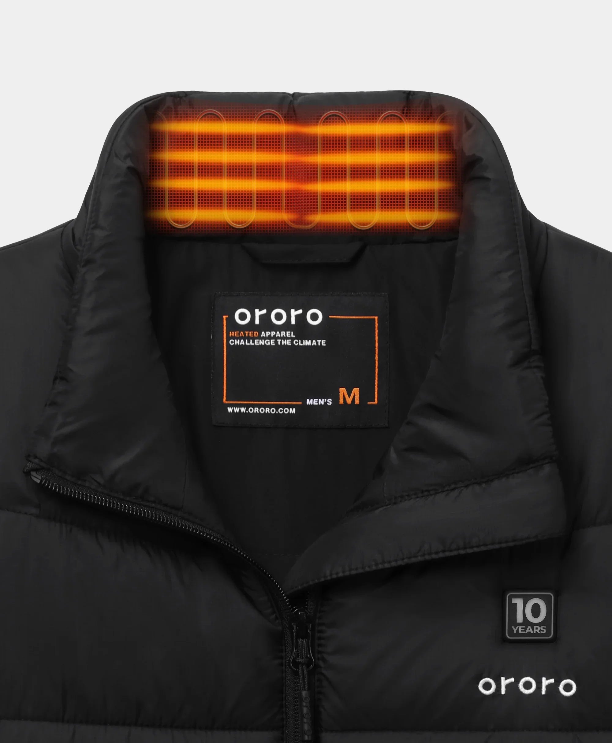 ORORO Heated Men's 4-Zone Classic Heated Vest (10-Year Anniversary Limited Edition) - Black - Image 3