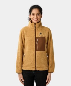 Alternative view of ORORO Heated Women's Colorblock Recycled Fleece Heated Jacket (Apparel Only)