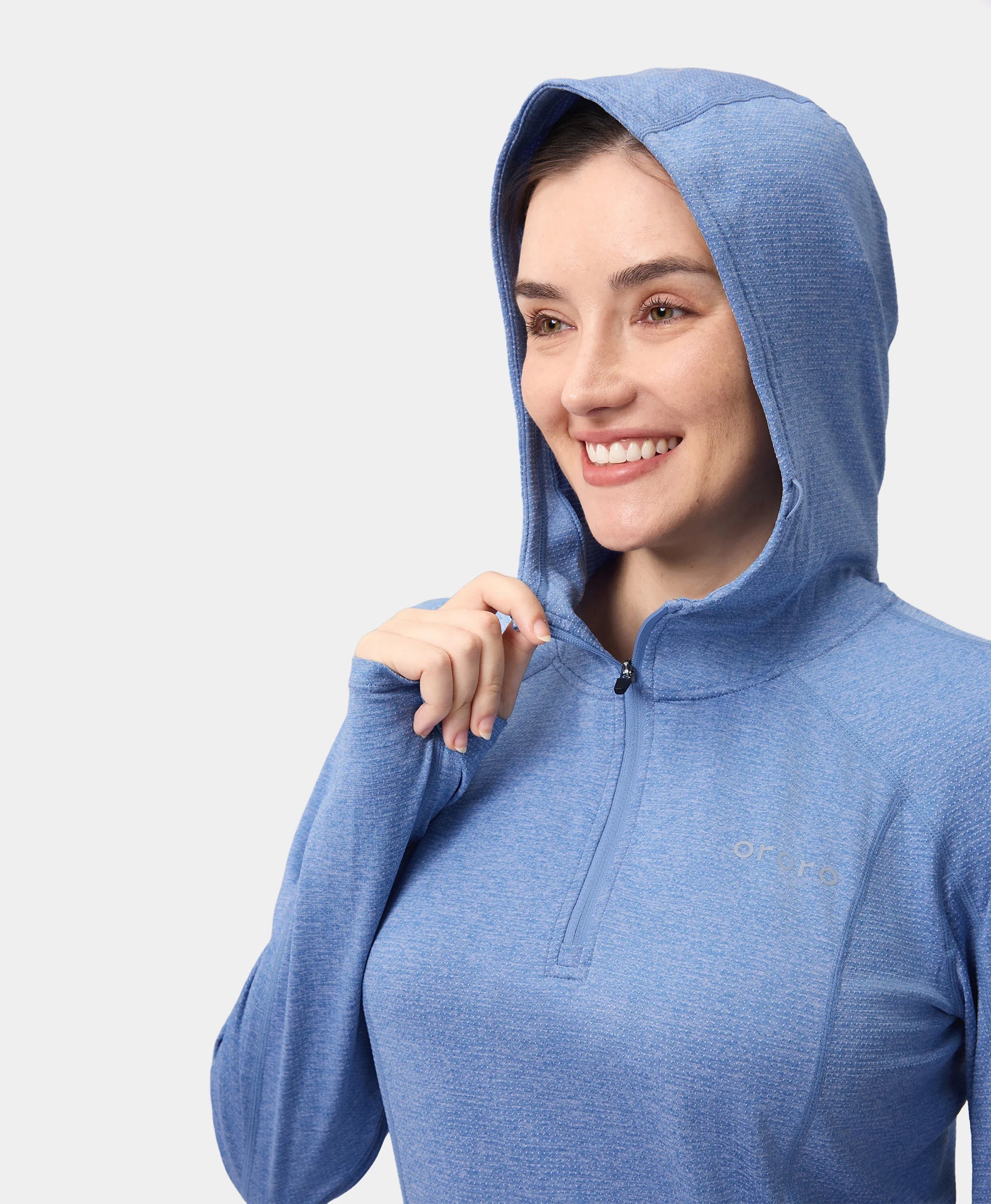 ORORO Heated Women’s TechTrail ¼-Zip Hoodie - Image 4