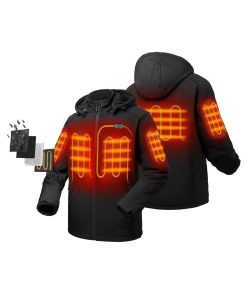 ORORO Heated (Open-box) Men's Heated Dual Control Jacket with 5 Heating Zones (Chest Heating) (Battery Set Not Included)