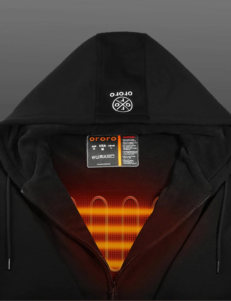 ORORO Heated (Open-box) Unisex Heated Fleece Hoodie (Battery Set Not Included) - Image 6