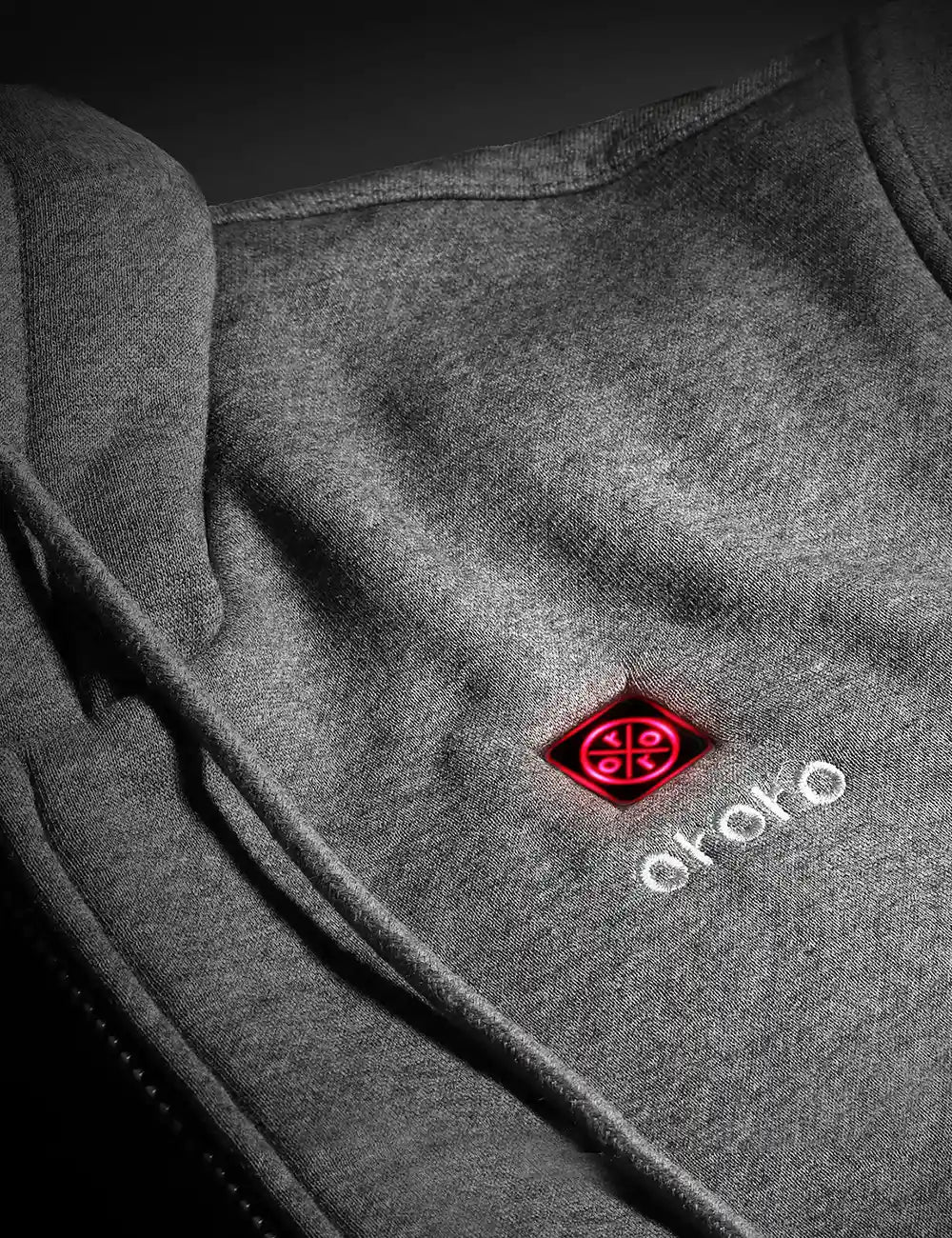 ORORO Heated Unisex Heated Fleece Hoodie (ORORO Heated Final Sale) - Image 8