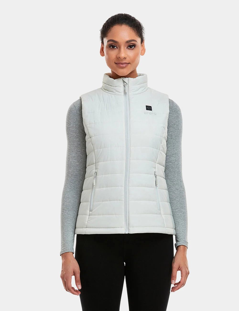 ORORO Heated Bundle Deal - ORORO Heated Women's Classic Heated Vest (Off-White) & Extra Mini 5K Battery - Image 4