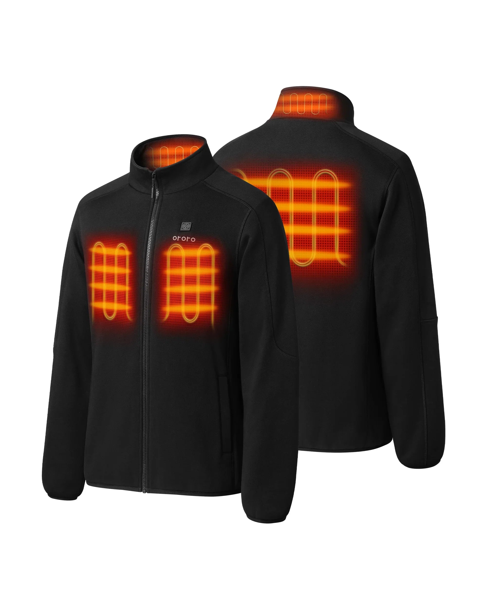 ORORO Heated Men's Heated Full-Zip Fleece Jacket - Image 11