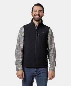 ORORO Heated Men's Heated Softshell Vest - Lower Back Heating