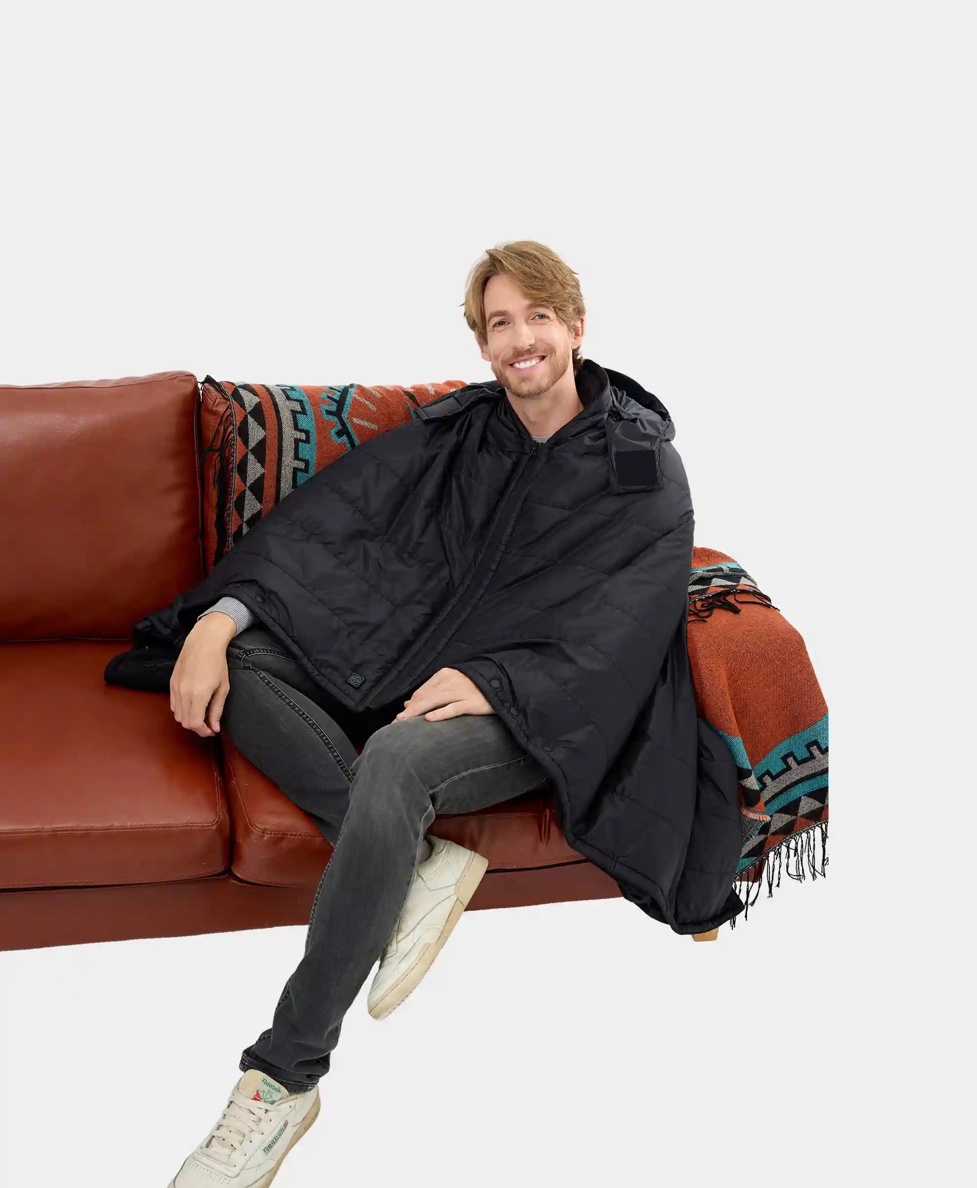 ORORO Heated Heated Dual Control Poncho Blanket - Image 5