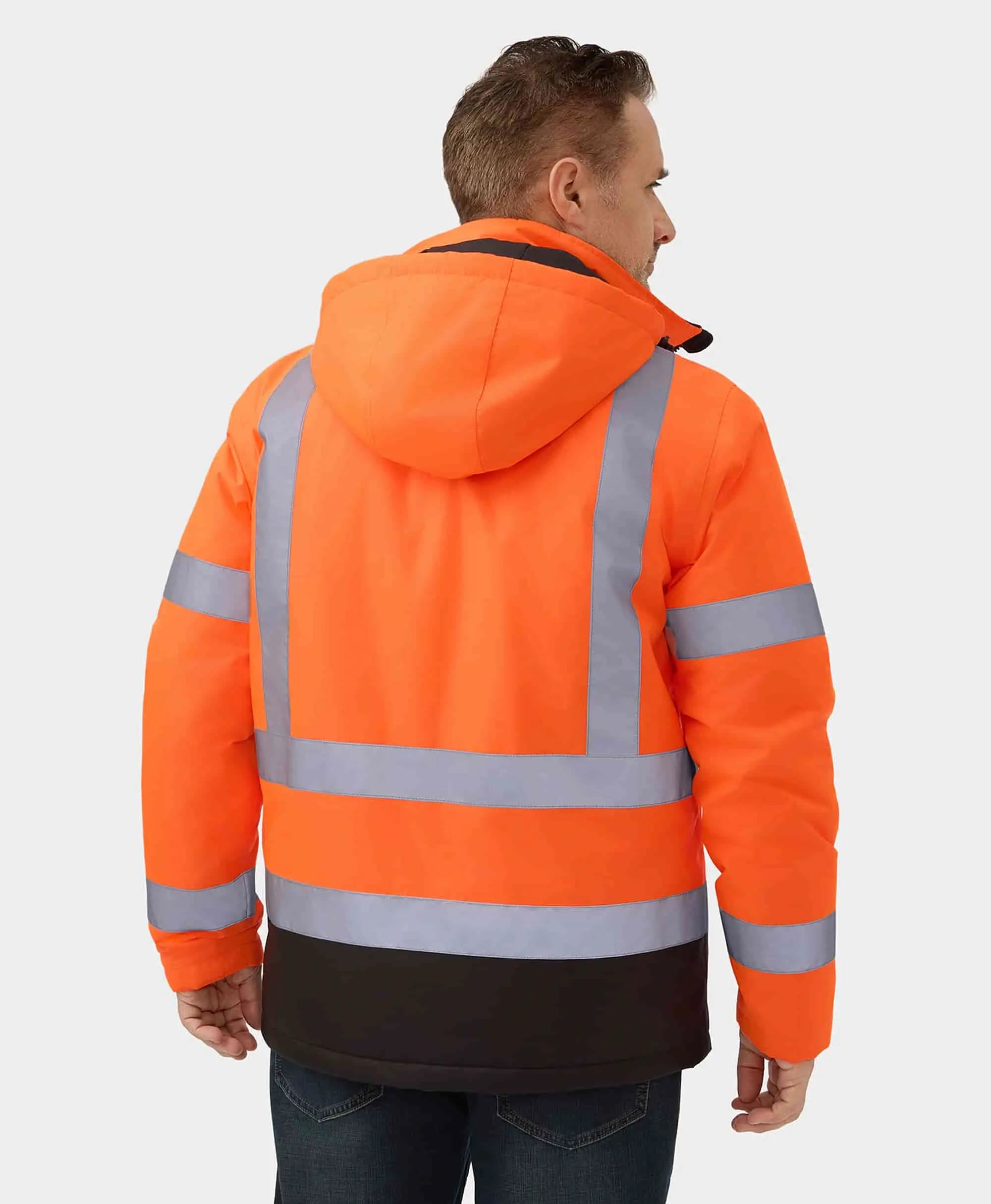 ORORO Heated (Open-box) Flagstaff Men's Heated High-Visibility Jacket (Battery Set Not Included) - Image 13