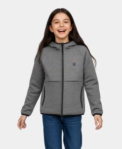 ORORO Heated Kids' 4-Zone Heated Full-Zip Fleece Hoodie (Apparel Only)