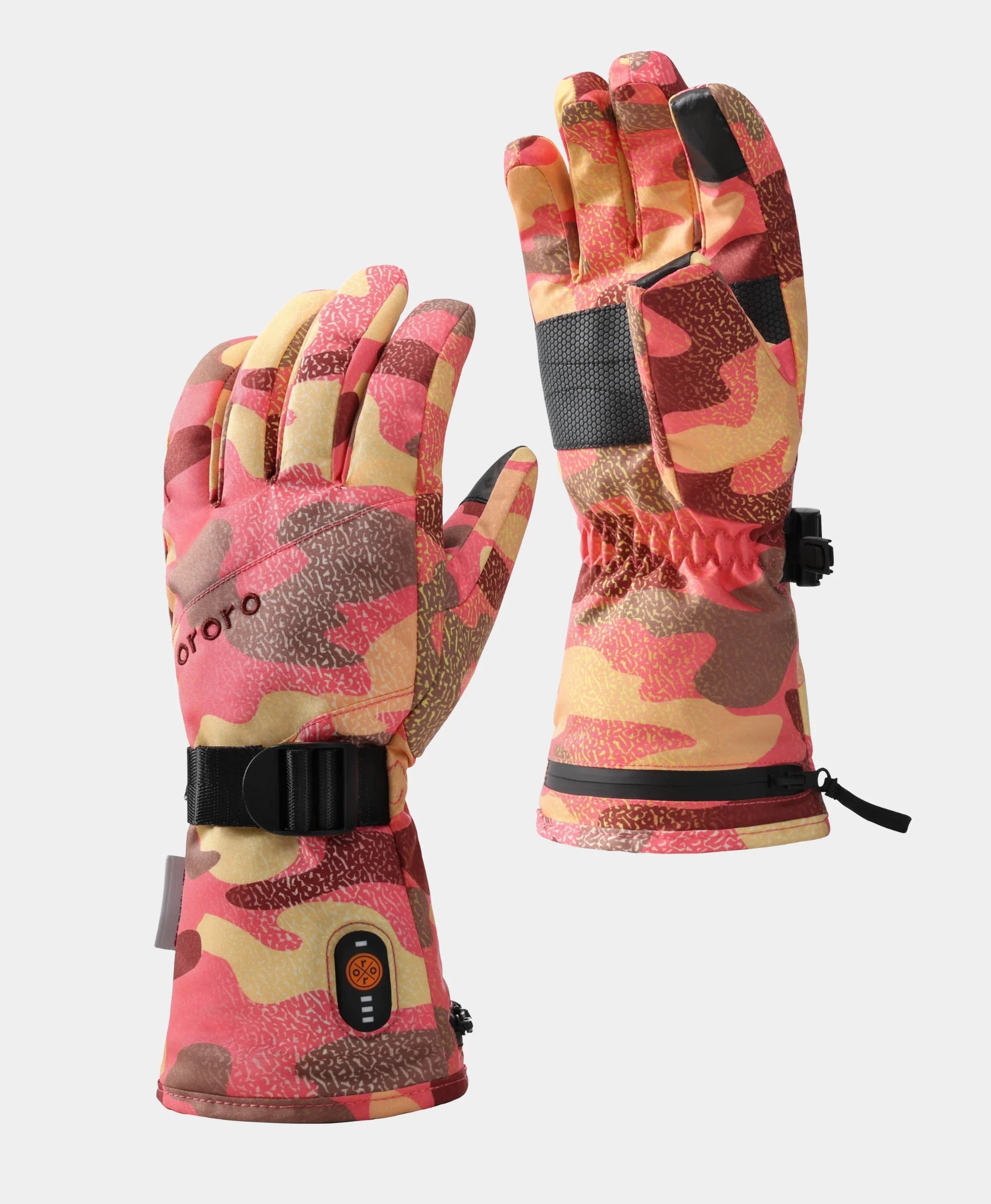 ORORO Heated (Open-box) Kyoto Women's Colorprint Heated Lightweight Gloves - Image 6