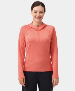 Alternative view of ORORO Heated Women’s TechTrail ¼-Zip Hoodie