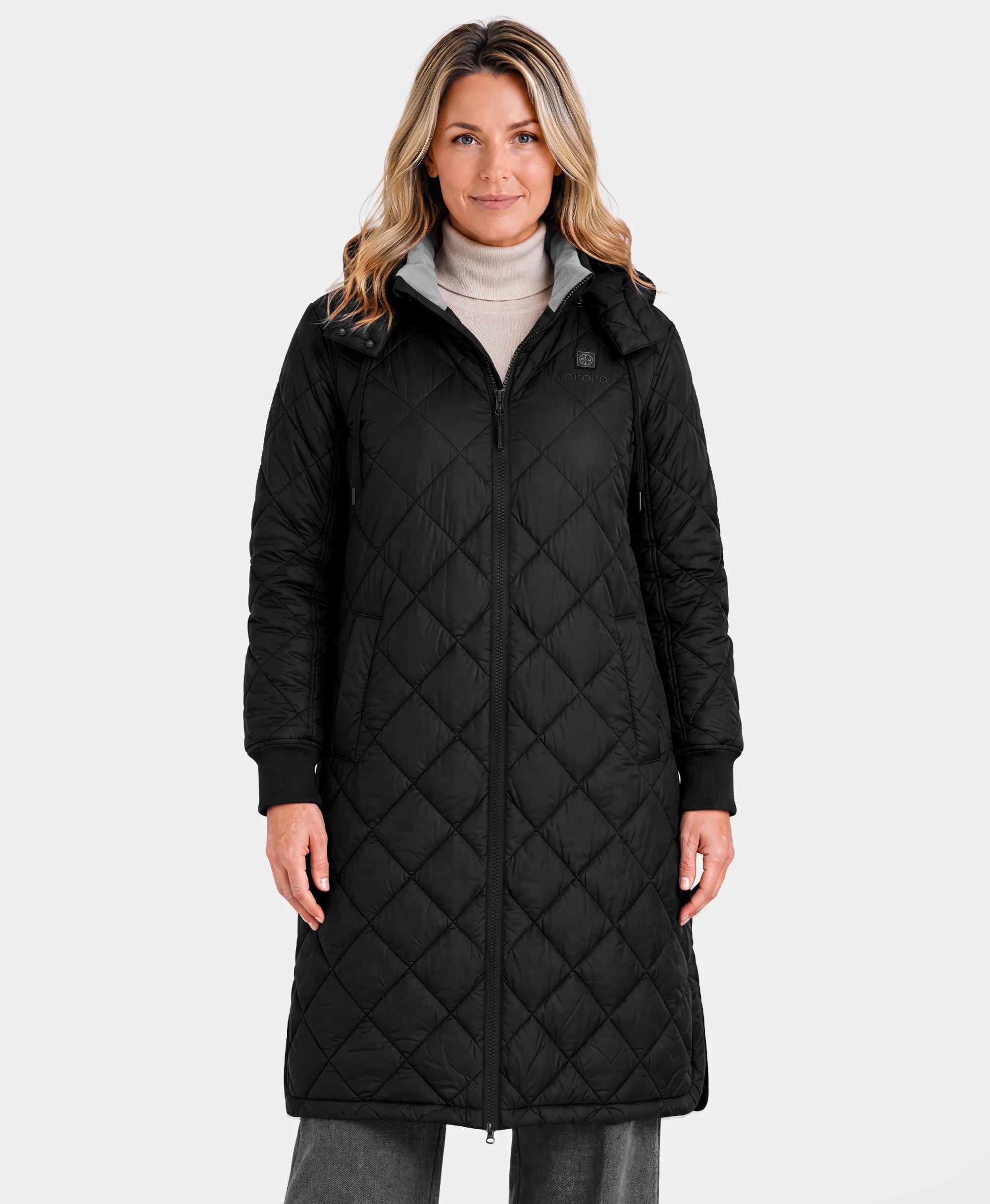 ORORO Heated Uptown Women's 4-Zone Heated Parka w/ Removable Hood - Image 9
