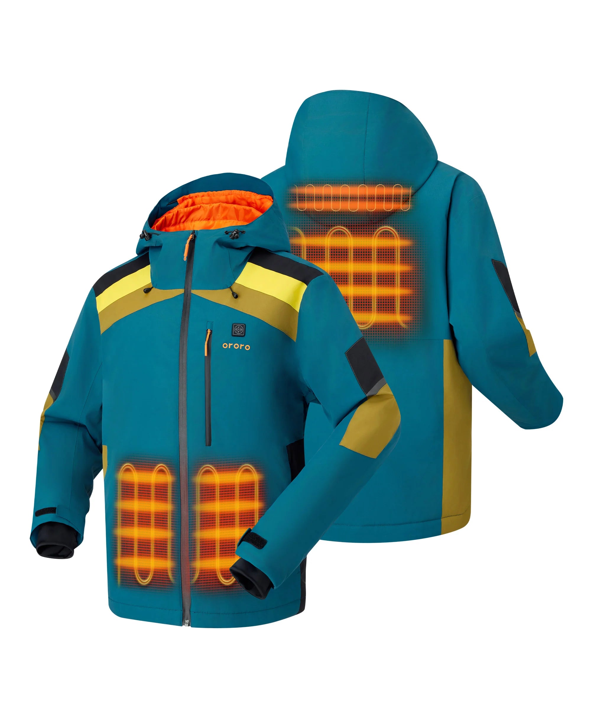 ORORO Heated St. Moritz Men's Heated Snow Jacket (Apparel Only) - Image 14