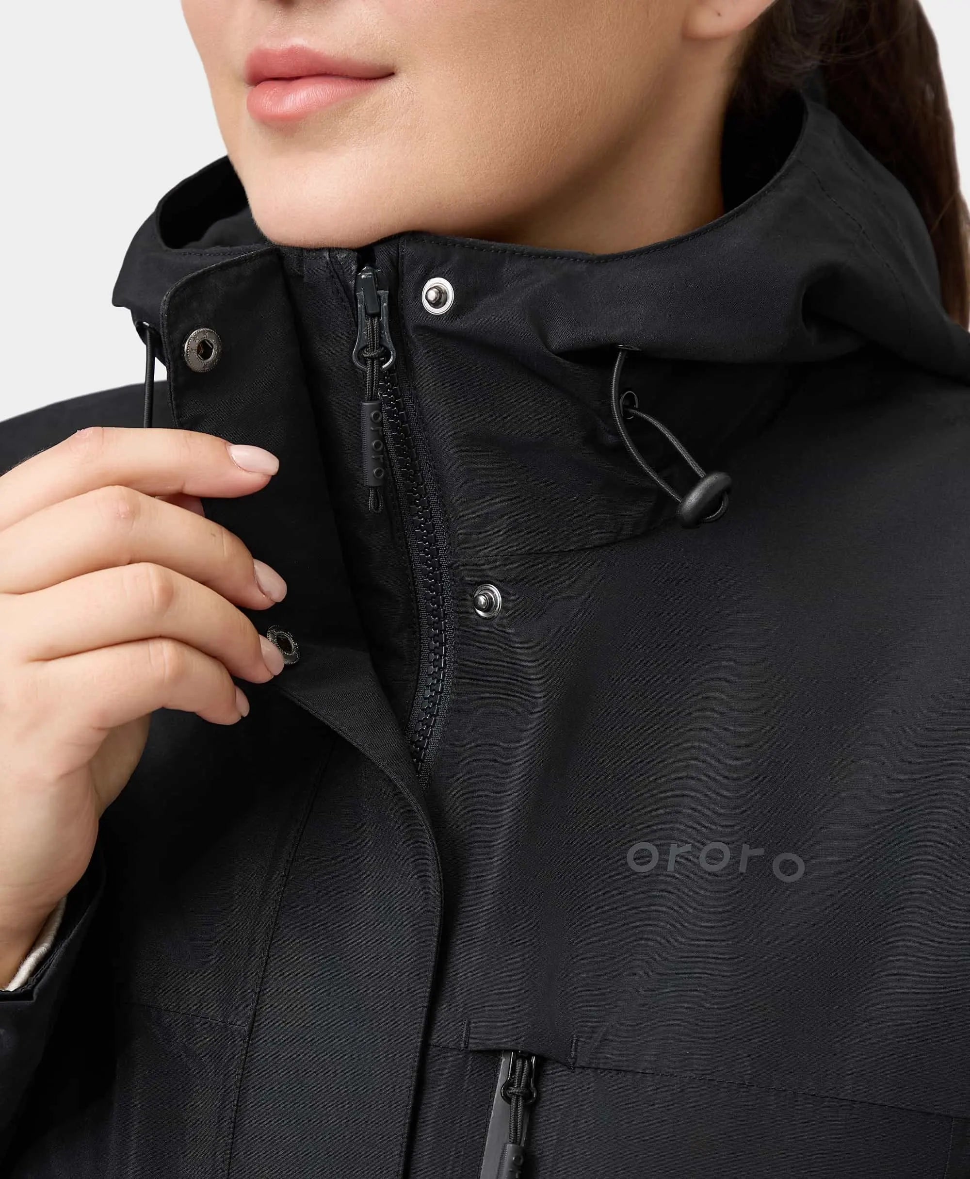 ORORO Heated River Ridge Women's 3-in-1 Heated Jacket with Down Liner - Image 16