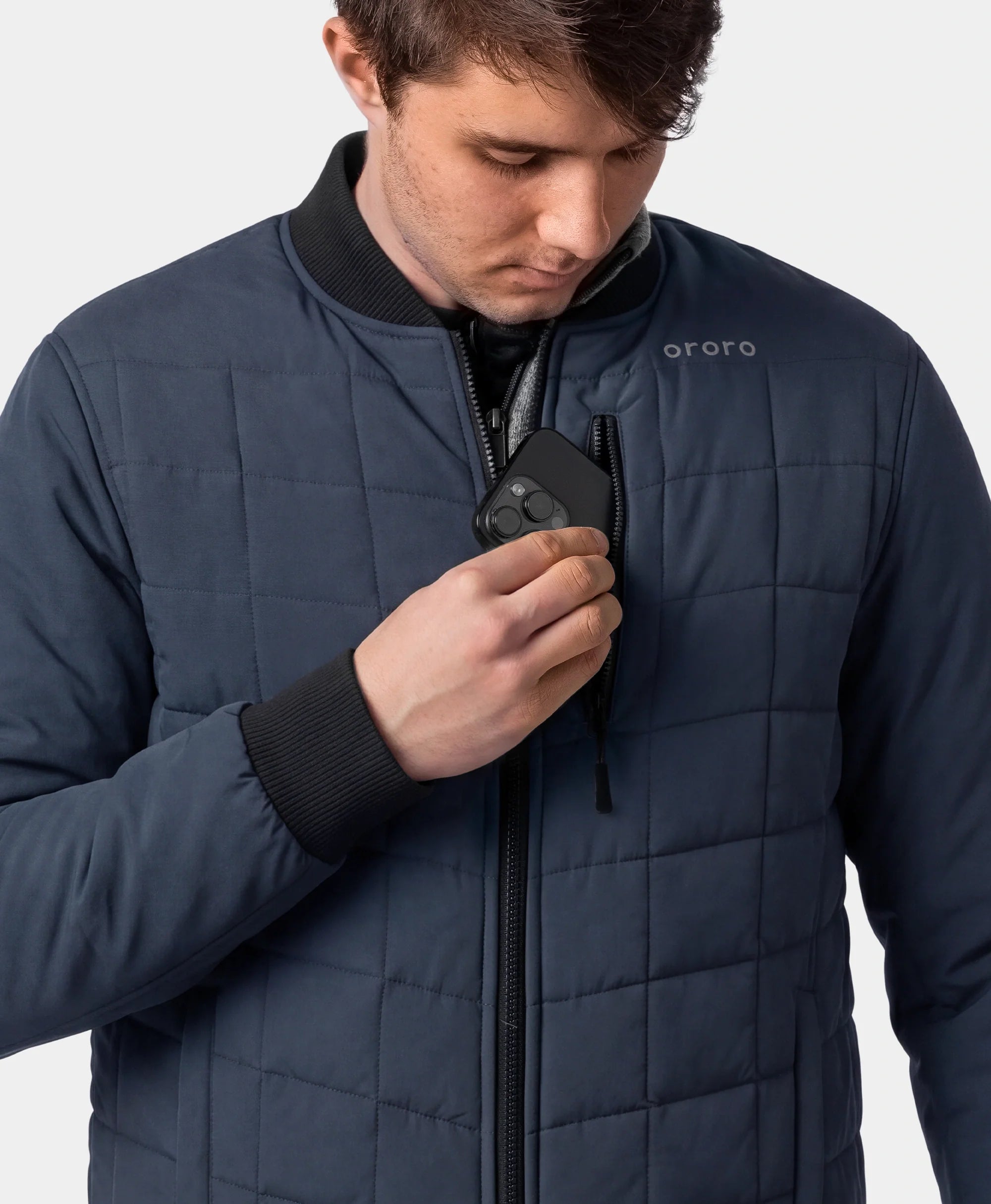 ORORO Heated Scranton Men's 5-Zone Heated Bomber Jacket - Image 6