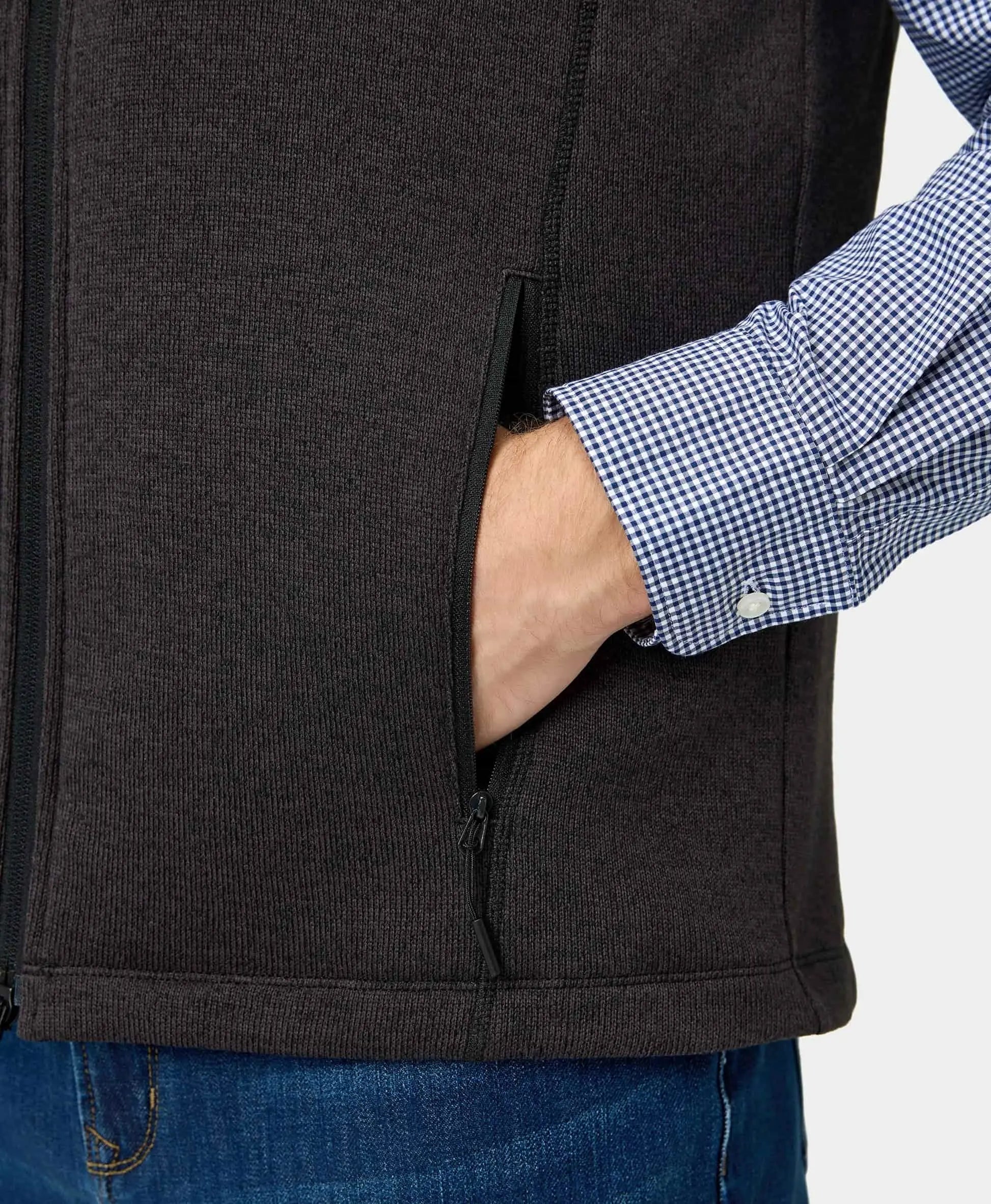 ORORO Heated Augusta Men's Heated Sweater Fleece Vest - Image 12