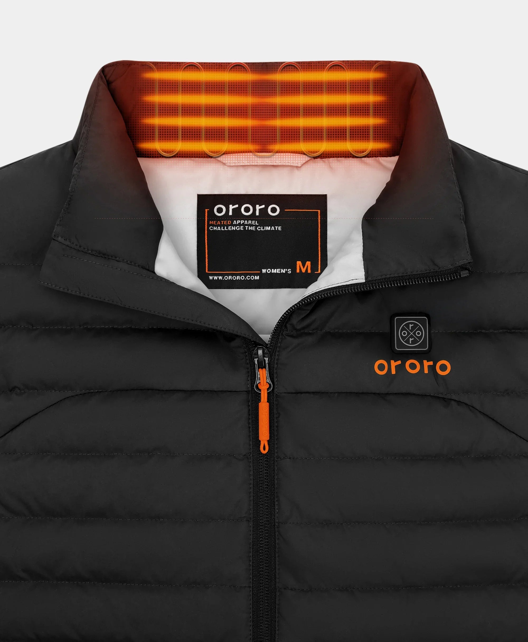 ORORO Heated Cloudmere Women's 5-Zone Heated Long Down Vest - Image 9
