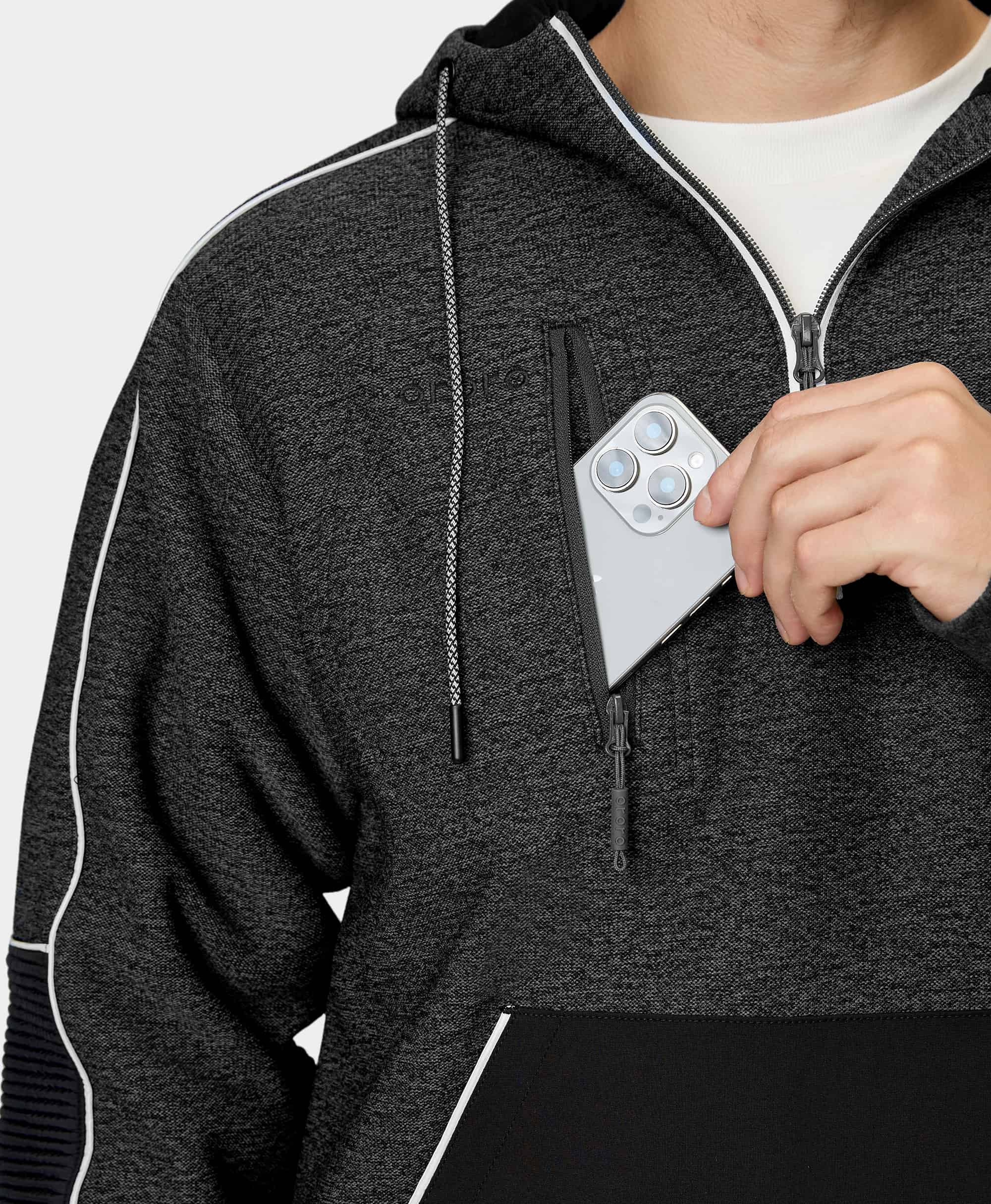 ORORO Heated Wayne Men's 5-Zone Heated Pullover Hoodie - Image 13