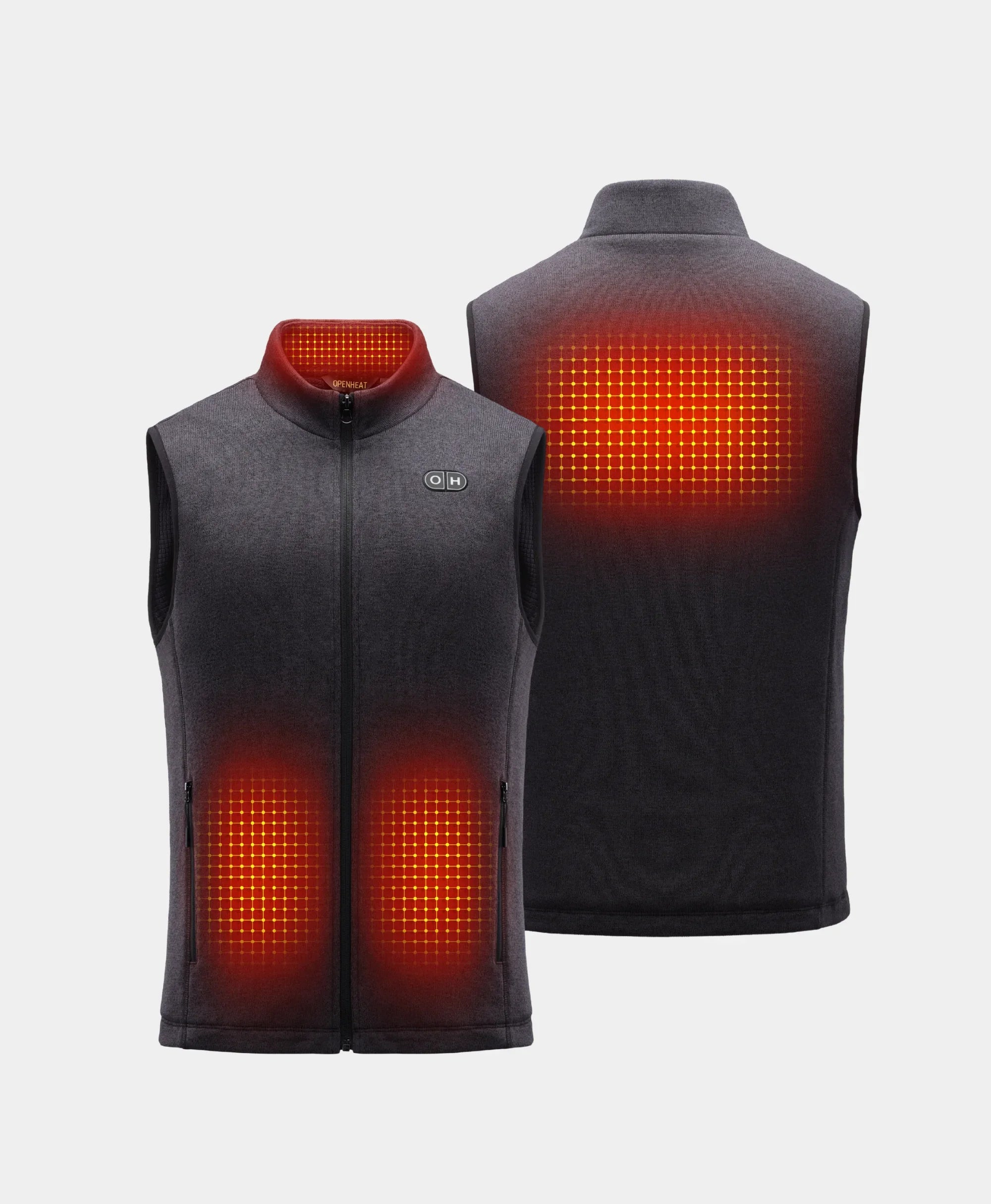 ORORO Heated ORORO Heated x OpenHeat OH-1 Men’s Heated Recycled Fleece Vest (w/ Type-C Power Port) - Image 2