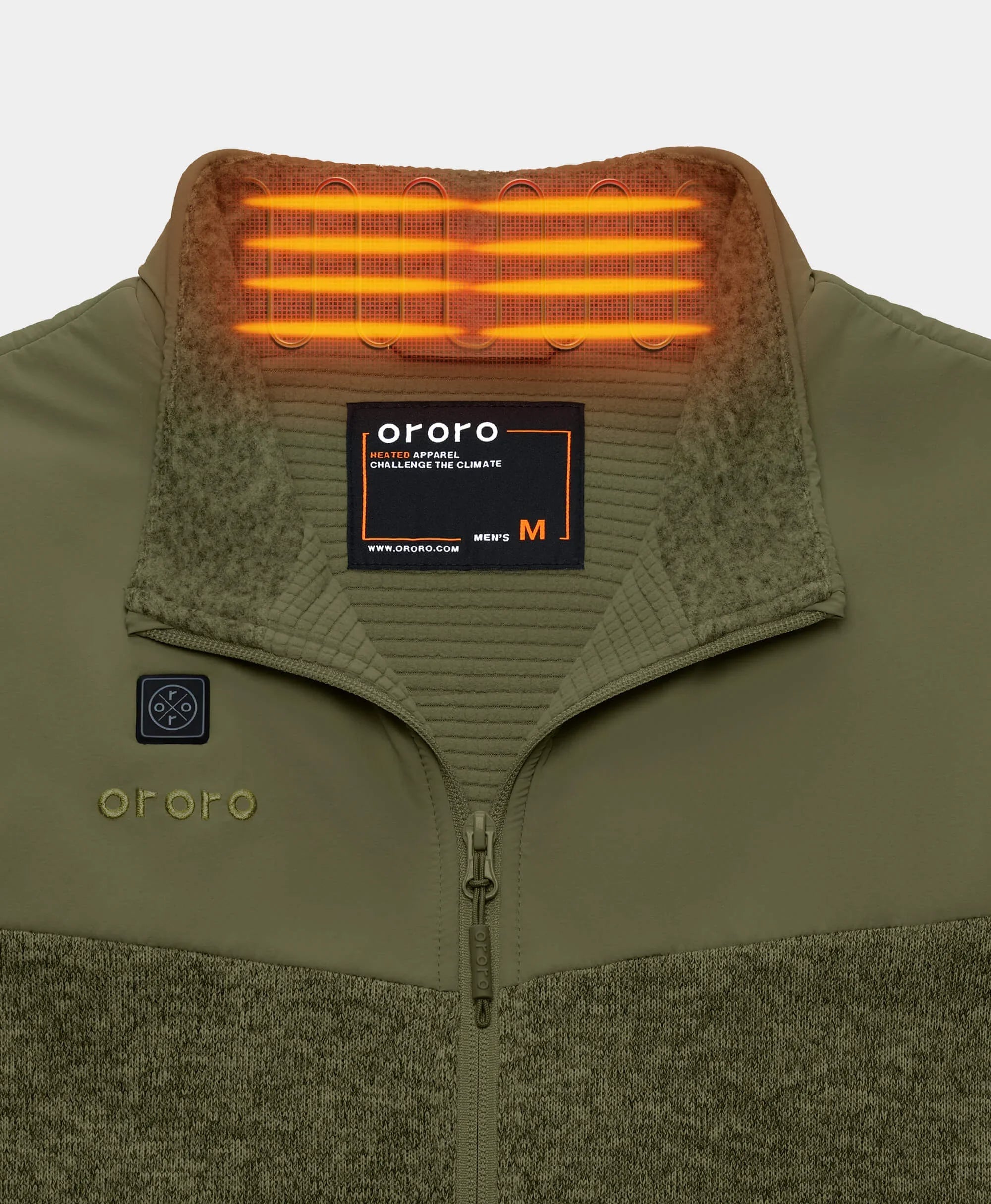 ORORO Heated (Open-box) Augusta Men's Heated Sweater Fleece Vest (Battery Set Not Included) - Image 25