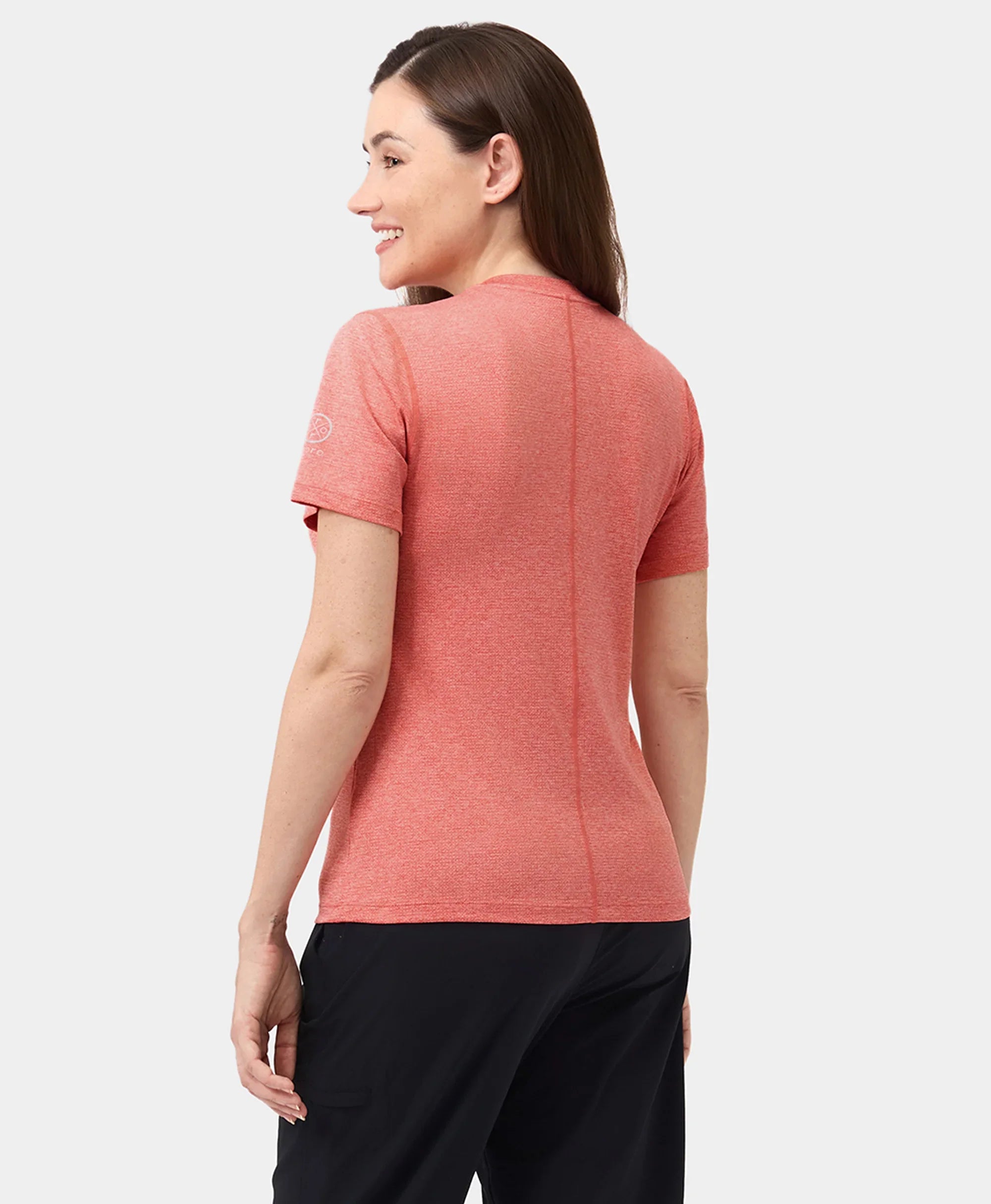 ORORO Heated Women’s TechTrail V-Neck Performance T-Shirt - Image 3