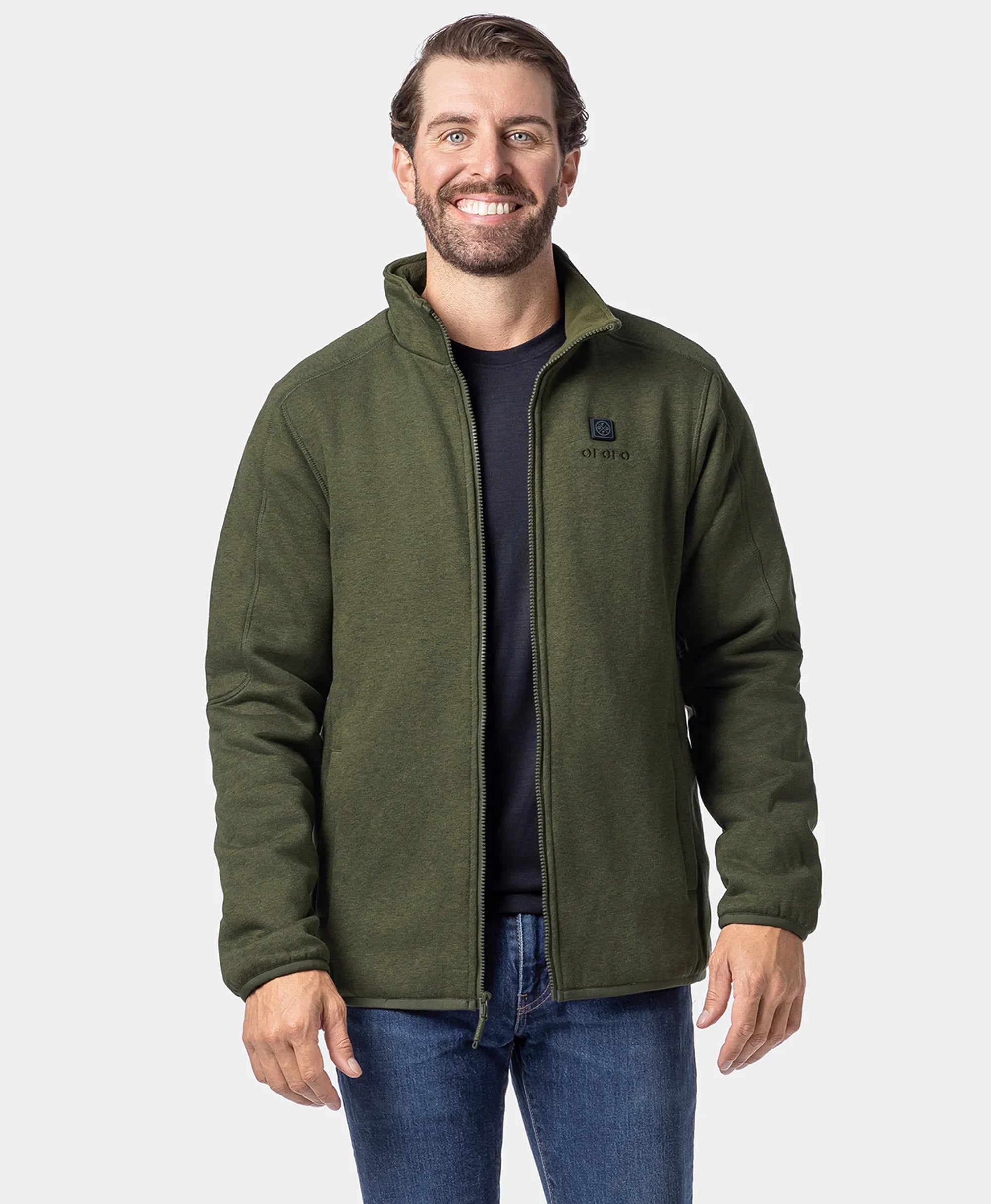 ORORO Heated Men's Heated Full-Zip Fleece Jacket (Apparel Only) - Image 18