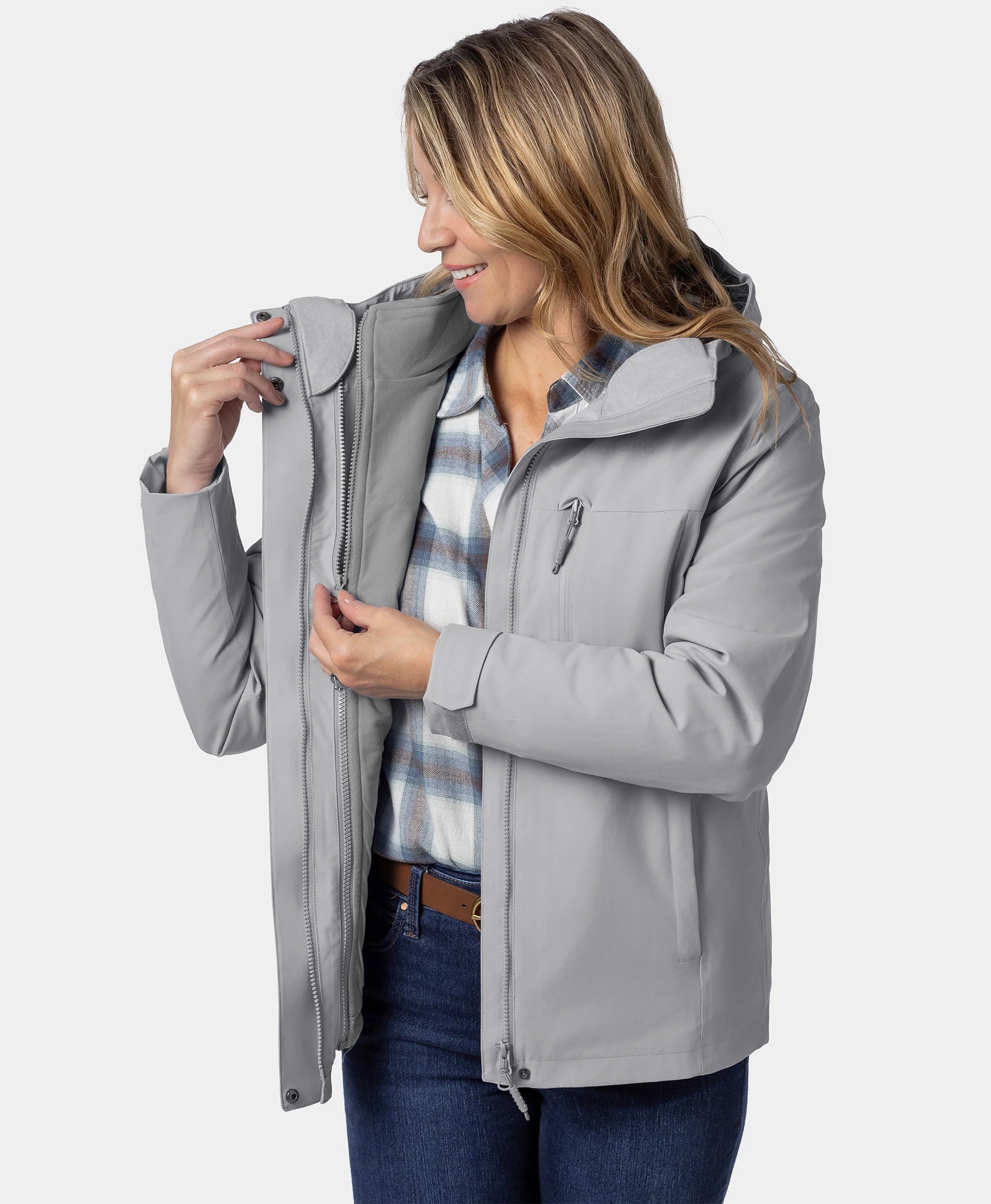 ORORO Heated (Open-box) River Ridge Women's Waterproof Shell Jacket (Non-heated) - Image 26