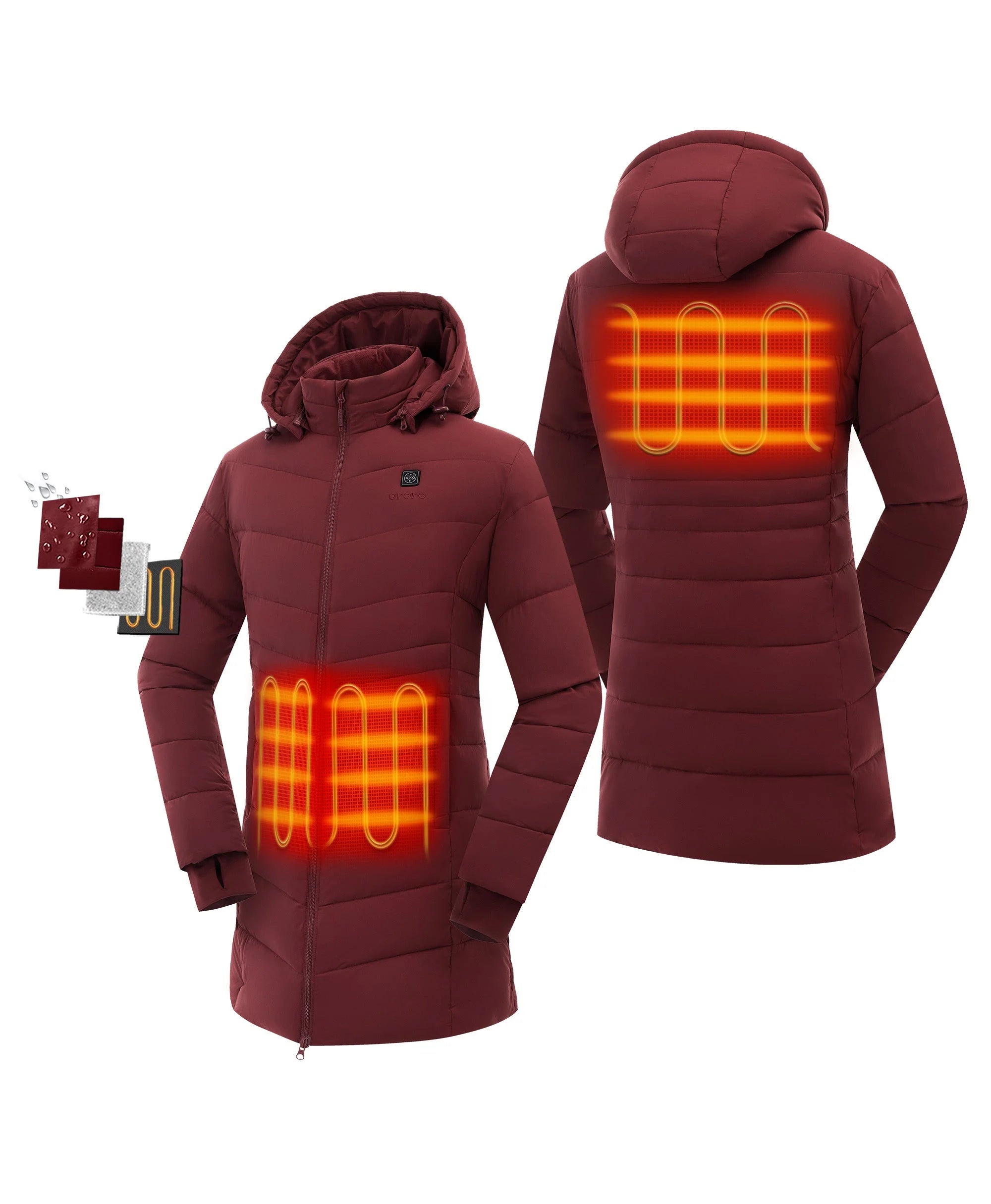 ORORO Heated Women's Heated Puffer Parka Jacket (ORORO Heated Final Sale) - Image 39