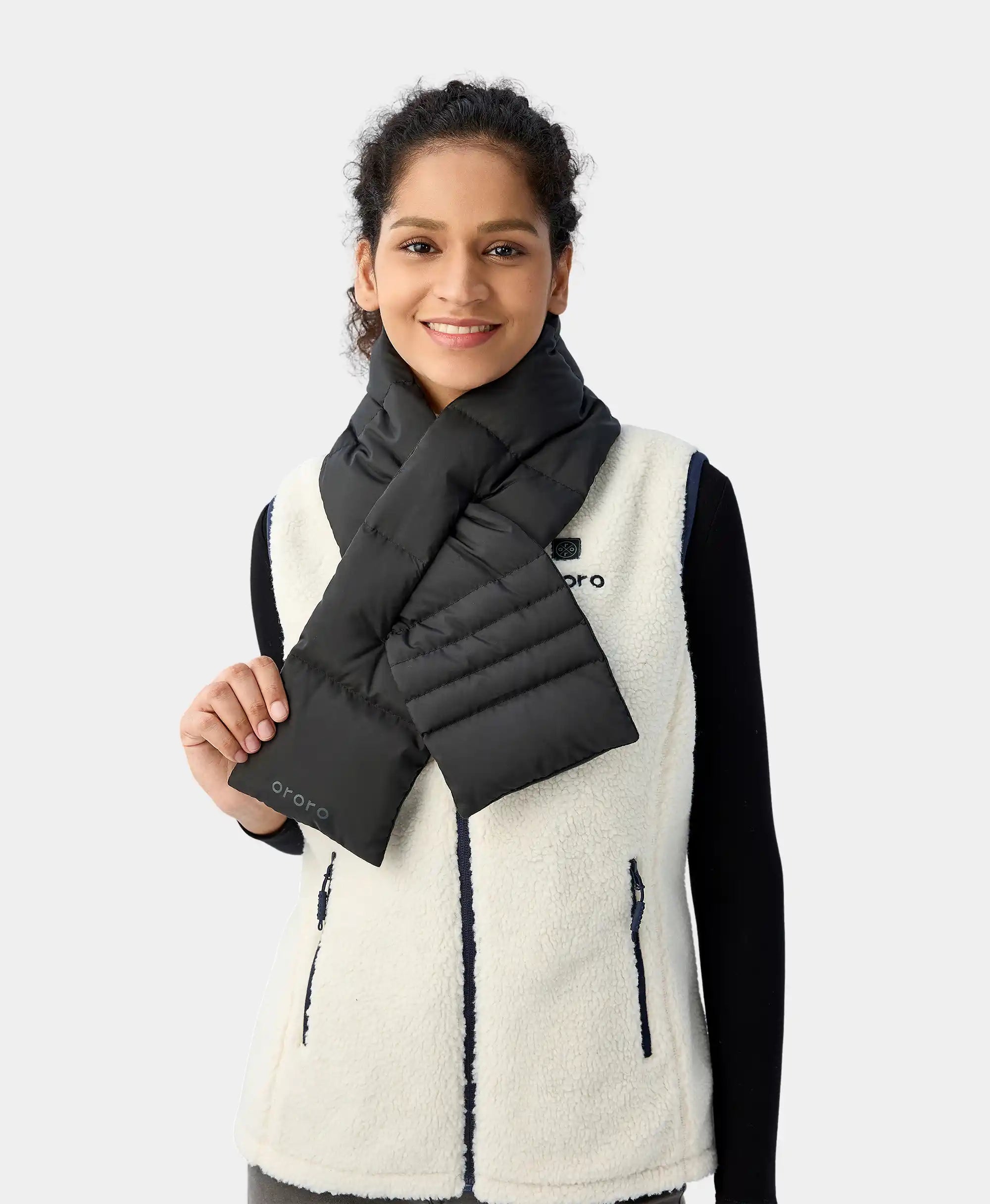 ORORO Heated Unisex Heated Puffer Down Scarf