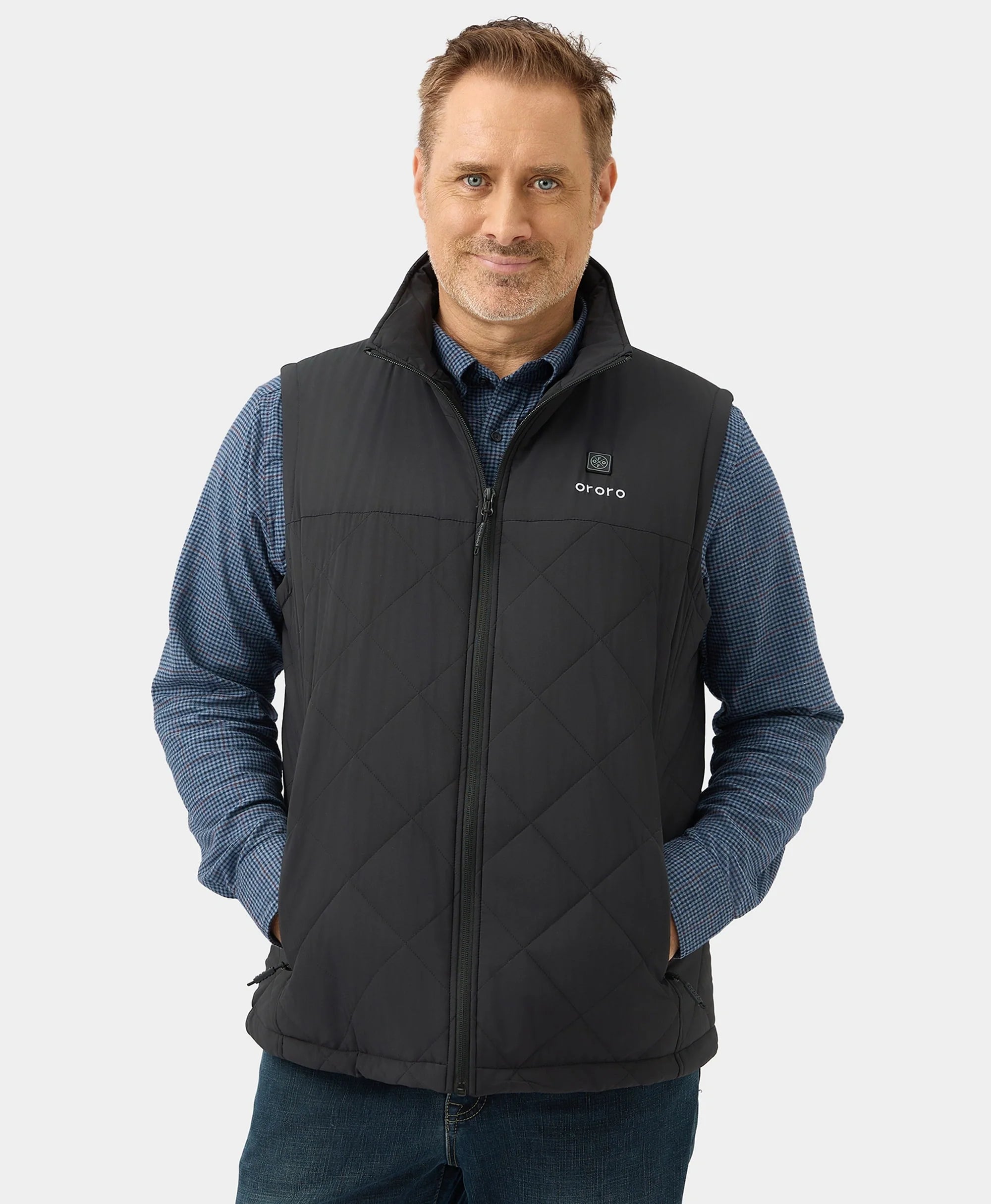 ORORO Heated Men's Heated Quilted Vest (Apparel Only) - Image 3