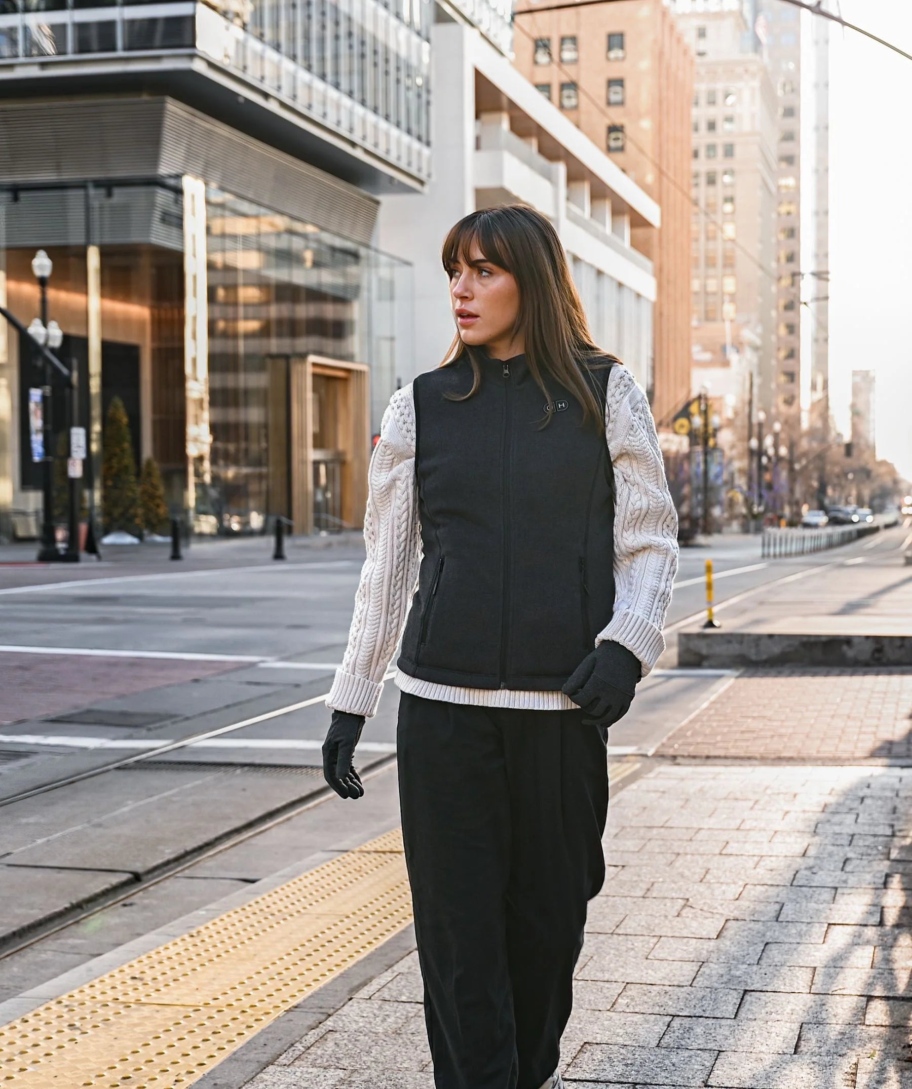 ORORO Heated ORORO Heated x OpenHeat OH-1 Women’s Heated Recycled Fleece Vest (w/ Type-C Power Port) - Image 8