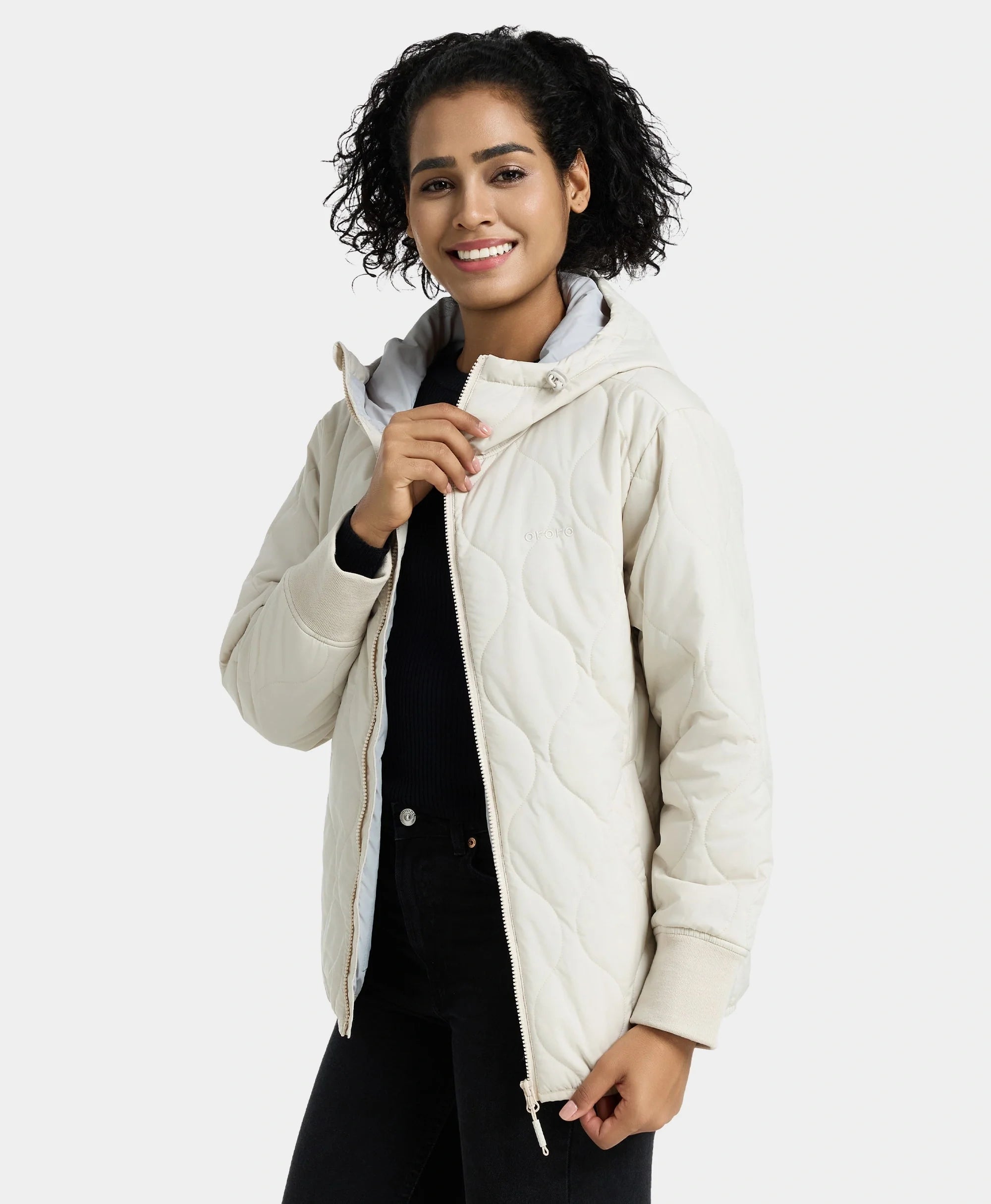 ORORO Heated Stargazer Women's Heated Quilted Hoodie Jacket (ORORO Heated Final Sale) - Image 21