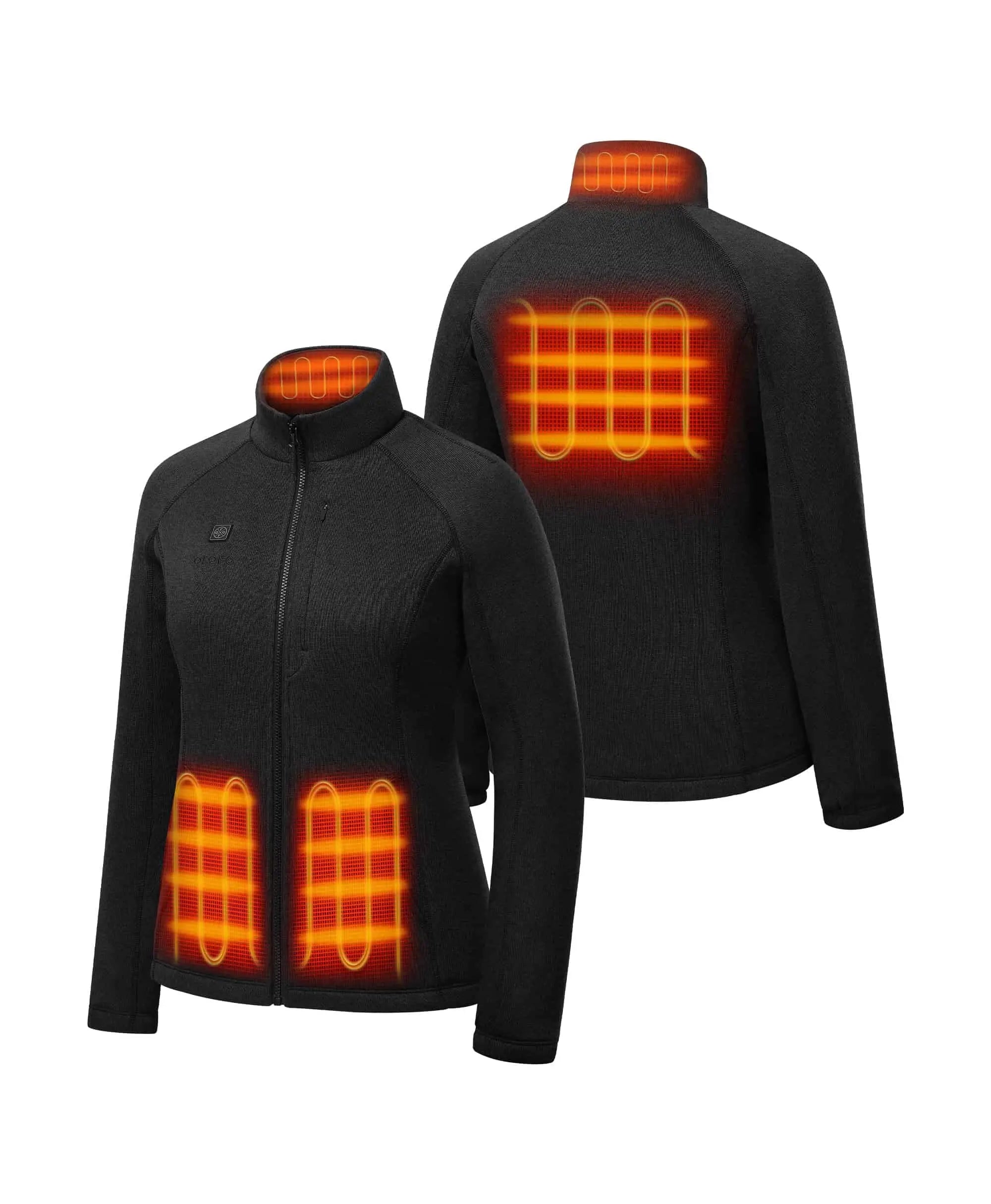 ORORO Heated (Open-box) Augusta Tournament Women's 4-Zone Heated Sweater Fleece Jacket (Battery Set Not Included) - Image 7